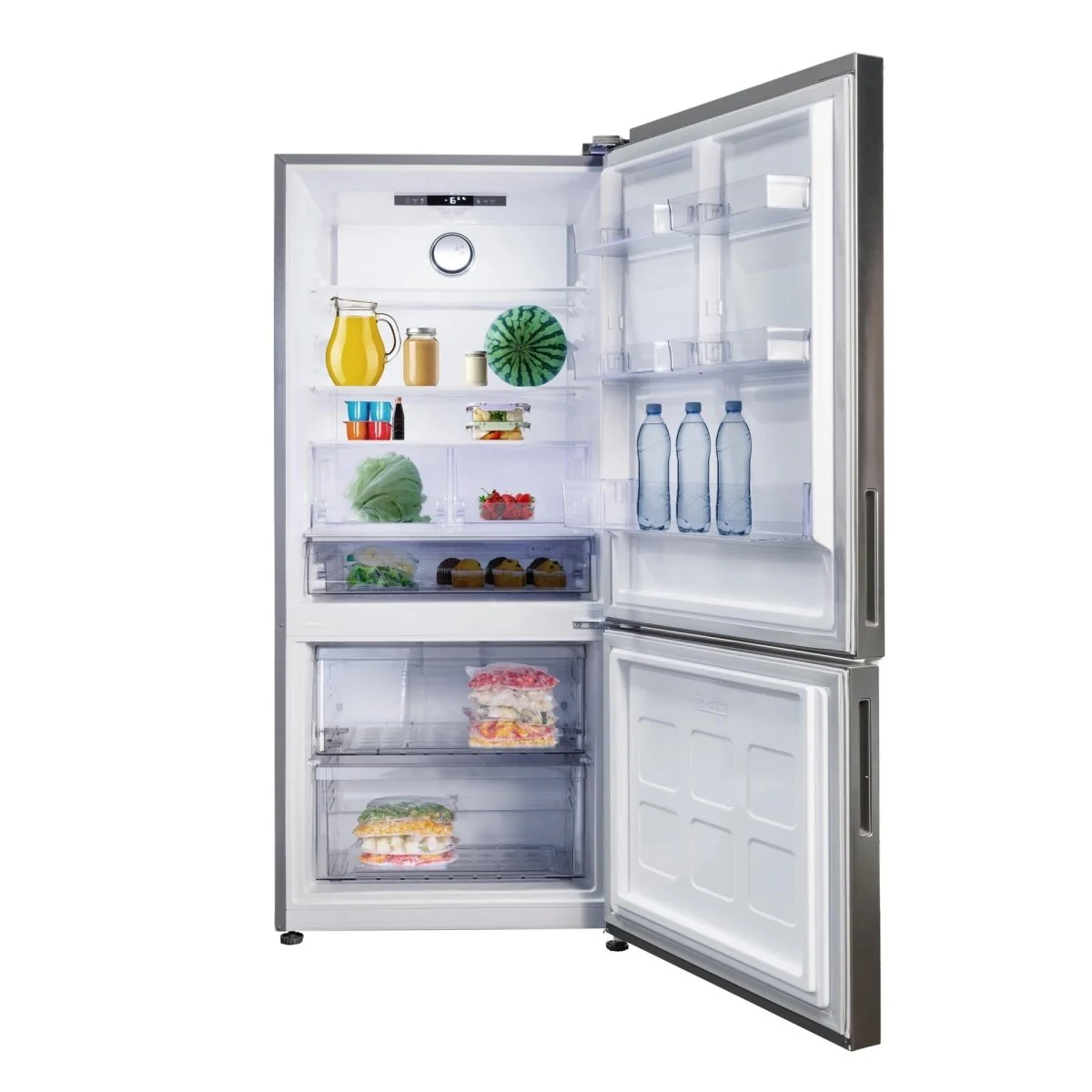 BRFB21612SS - REFRIGERATORS - Blomberg - Bottom Freezer - Stainless Steel - Open Box - Image 2