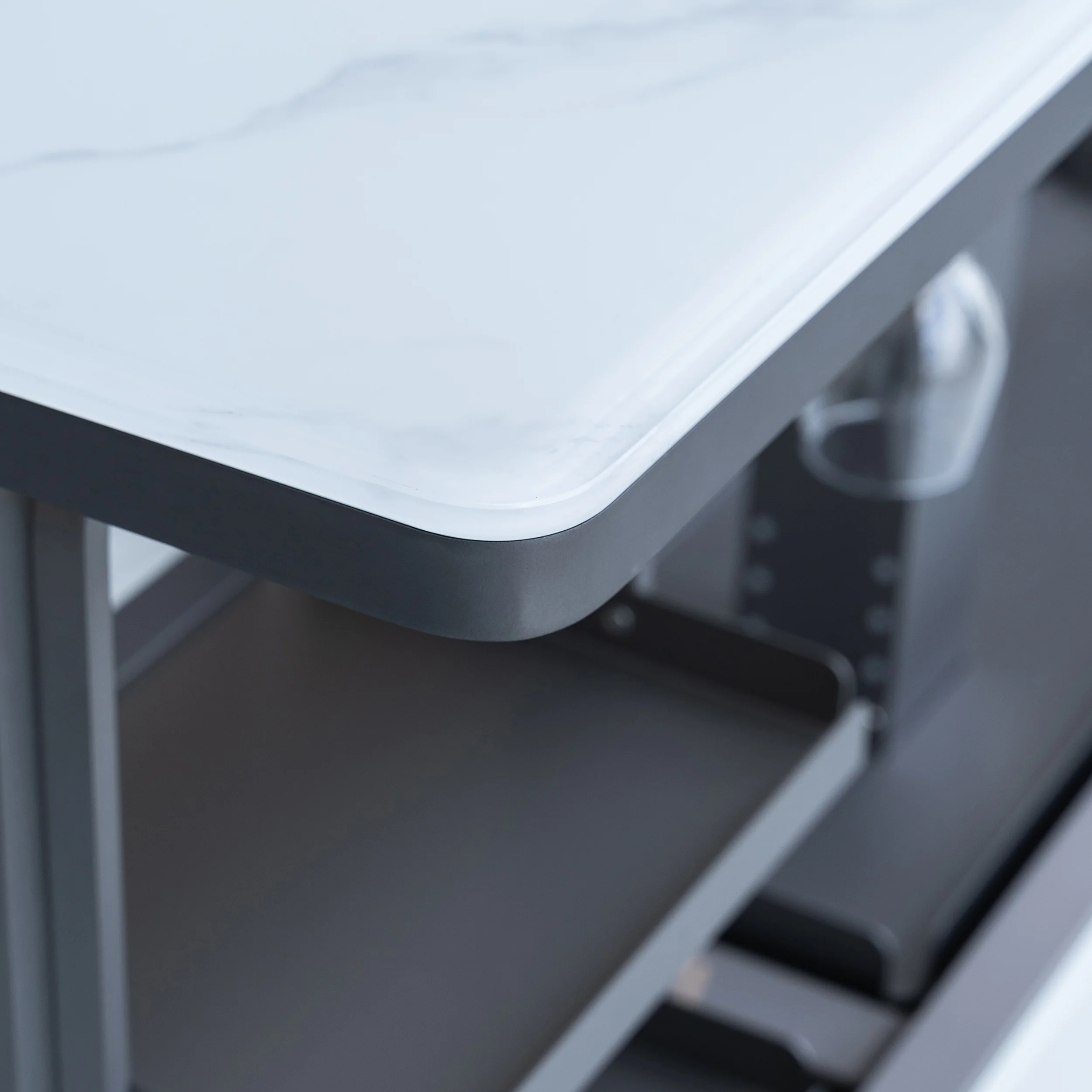 Cinetico Smart Dining Table in White, 5.3 cu.ft fridge and freezer with Bluetooth control - Image 25
