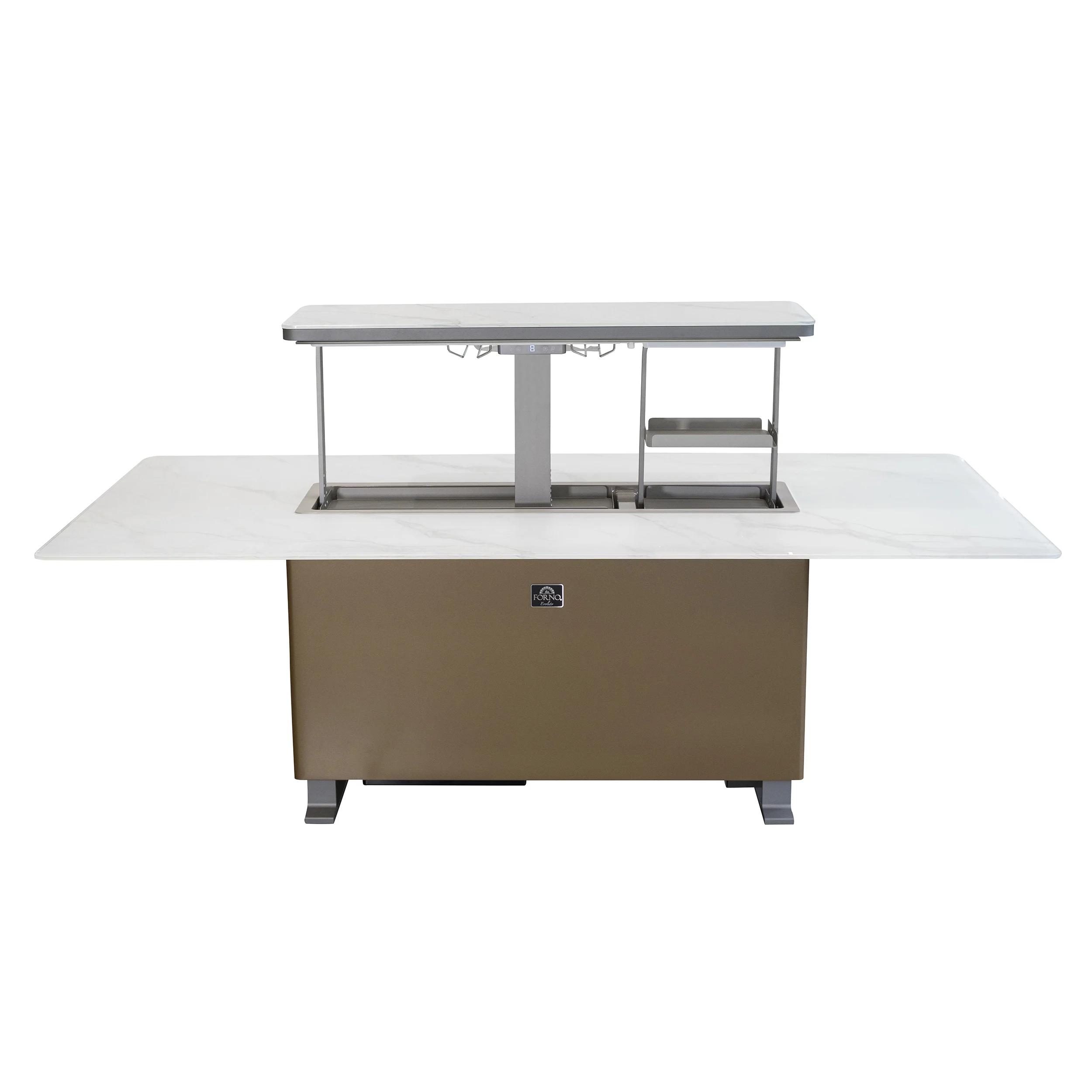 Cinetico Smart Dining Table in White, 5.3 cu.ft fridge and freezer with Bluetooth control - Image 5