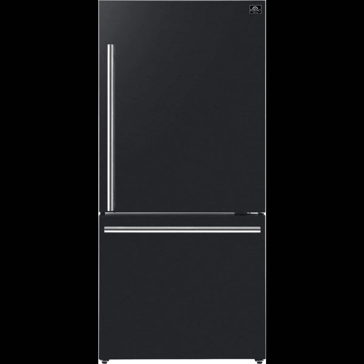 FFFFD1785-31BK - REFRIGERATORS - Forno - Bottom Freezer - Black Stainless - Open Box