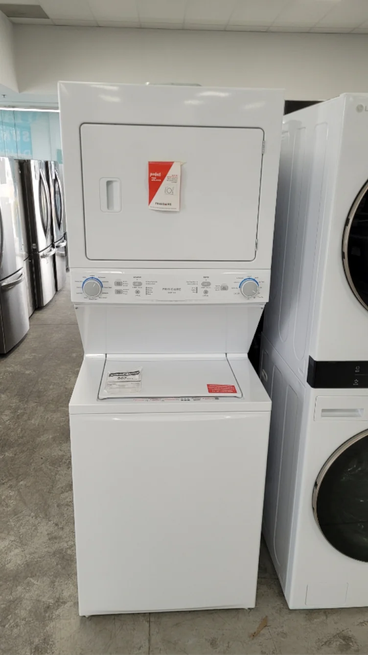 FLCE752CAW - LAUNDRY CENTERS - Frigidaire - Stacked Washer/Dryer - Electric - White - Open Box - Image 2