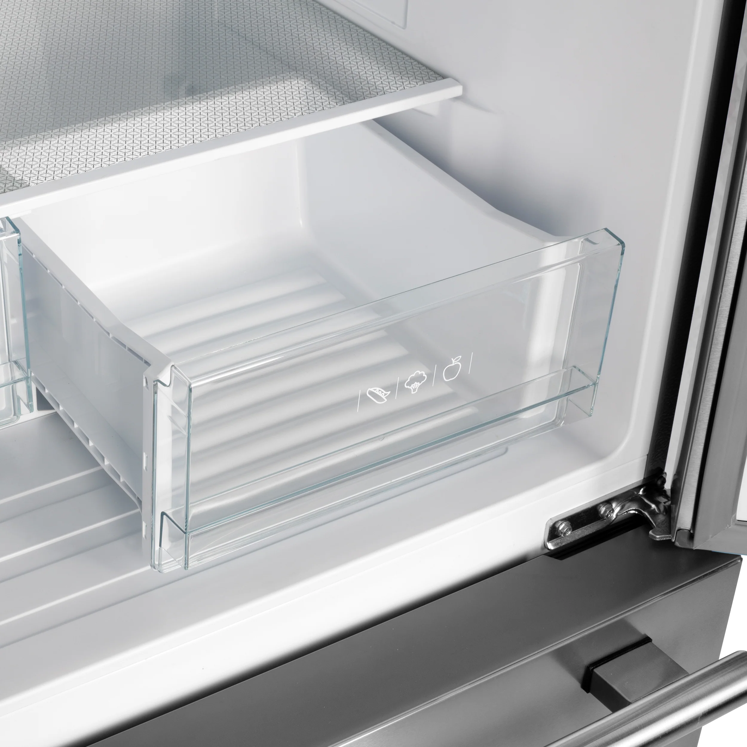 Forno Gallipoli 30-Inch French Door Refrigerator with Bottom Freezer, 17.5 cu.ft Capacity, Stainless Steel, No Frost Technology, Built-In Ice Maker, Energy Efficient - Image 6