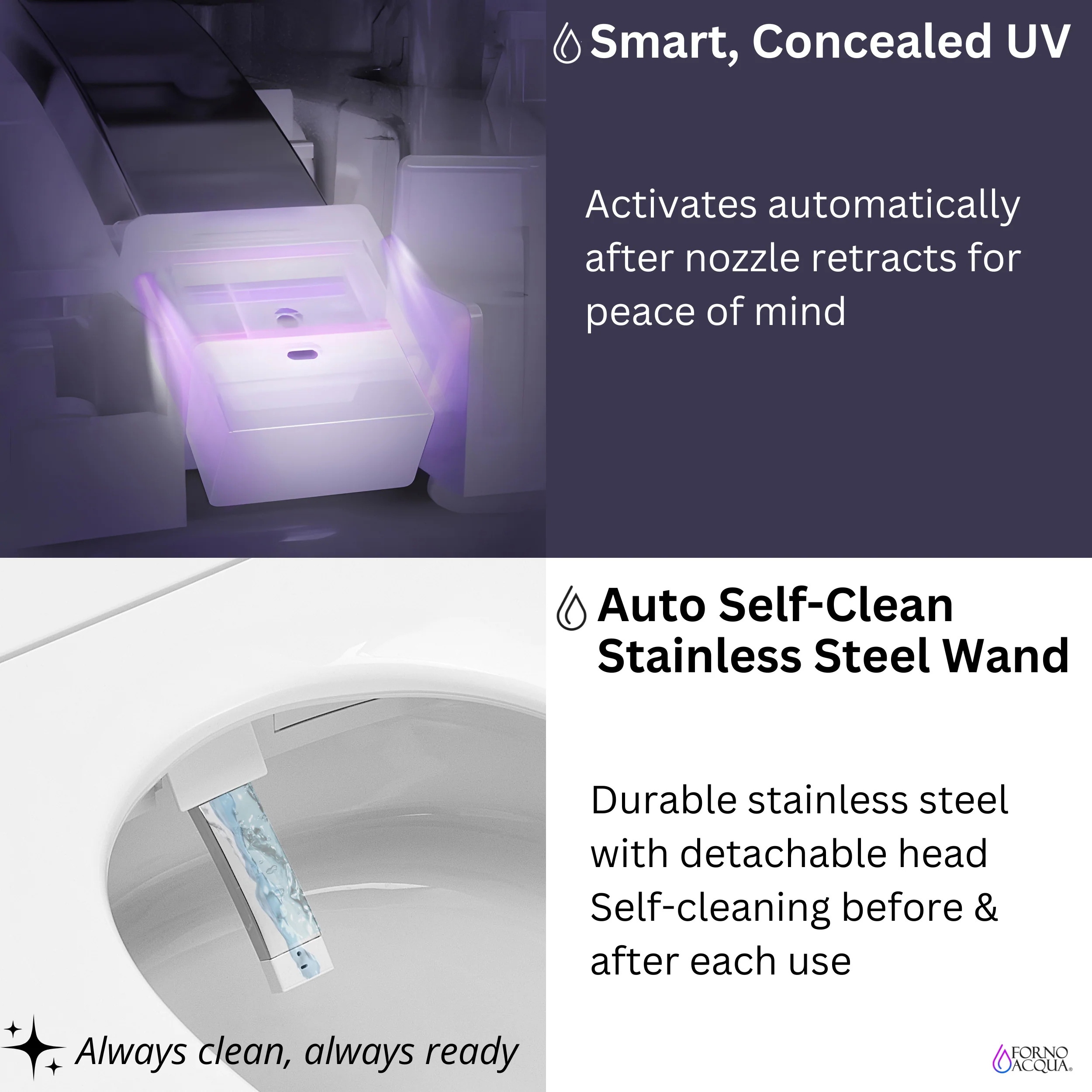 FORNO ACQUA Luxurious Super Smart Toilet. Includes Bidet, Heated Seat, Auto Flush, Auto Lid, Powerful Flush, Ideal for master bathrooms. - Image 11
