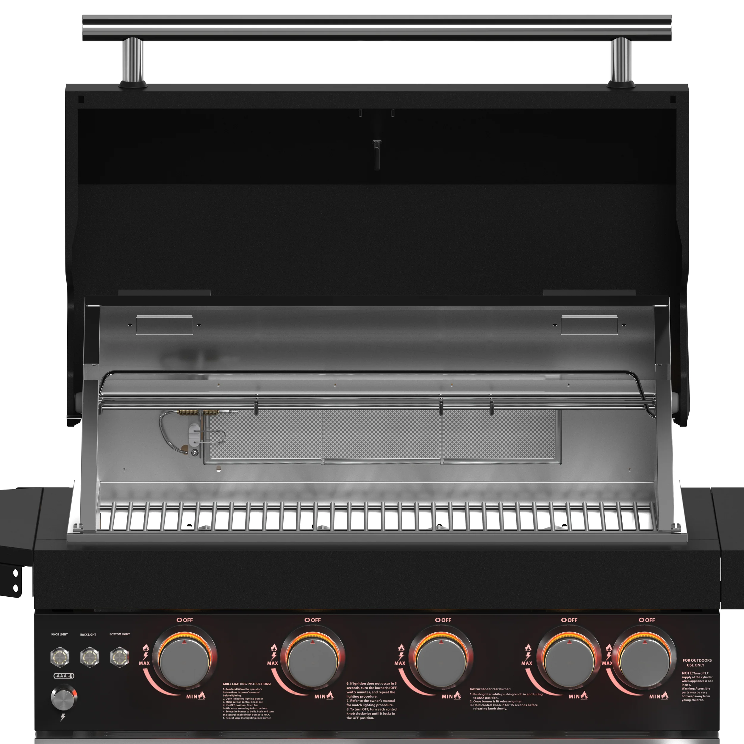 Forno All’Aperto 62,600 BTU BBQ, 3 Stainless Steel Burners, Infrared Burners, Sink Module, Black Sintered Stone Countertops, Bar and Beverage Center - Image 17