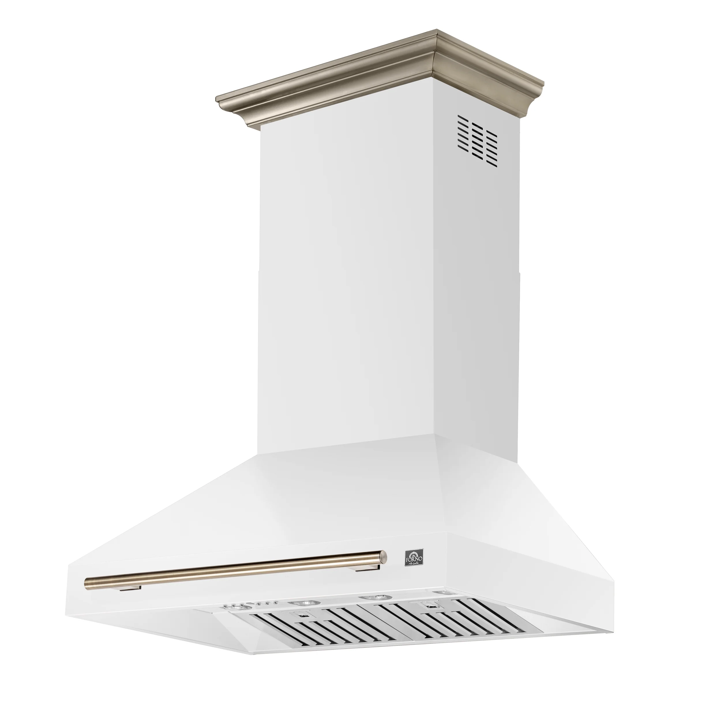 Forno Aria 36 Inch Wall-Mounted Range Hood in White - Image 4