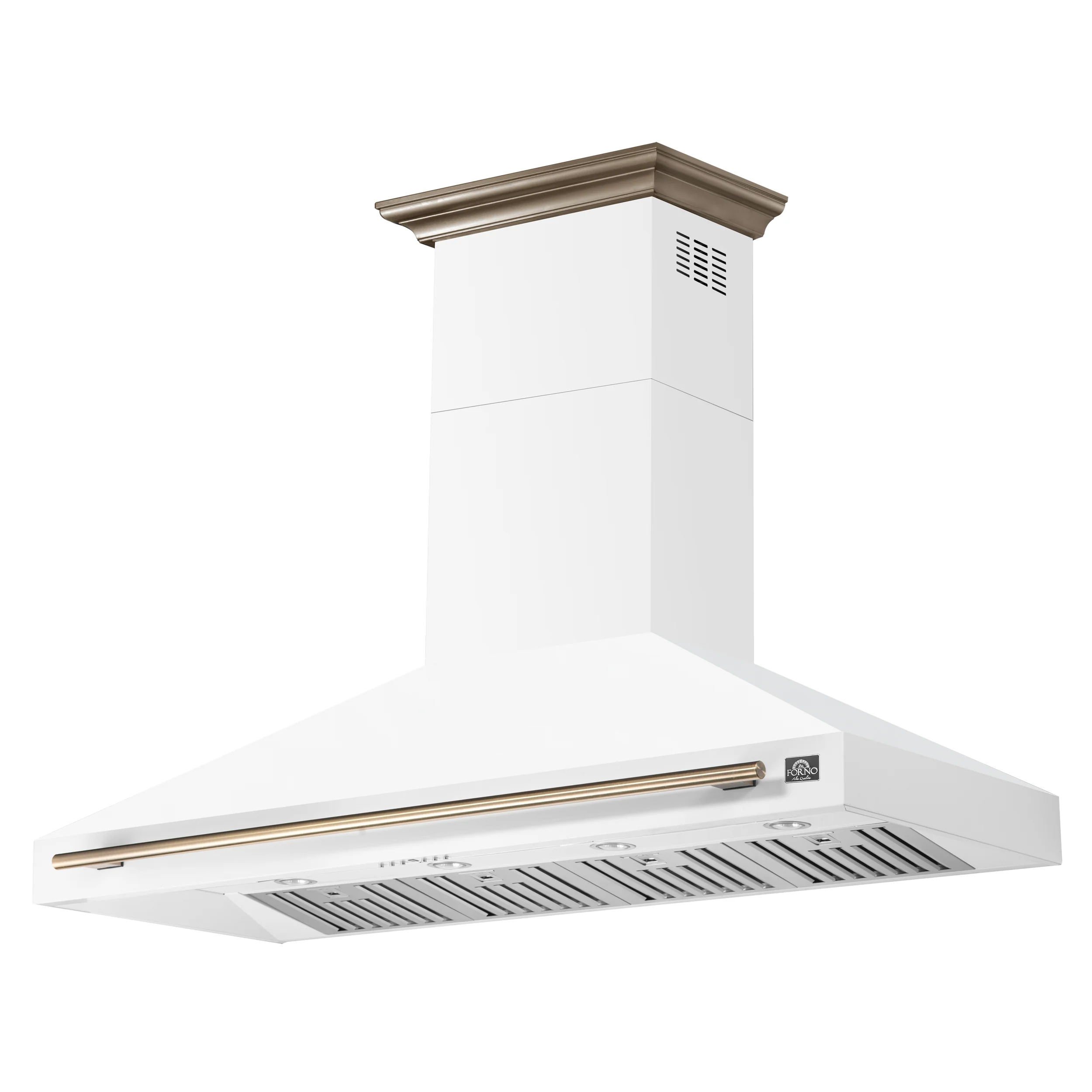 Forno Aria 60 Inch Wall-Mounted Range Hood in White - Image 2