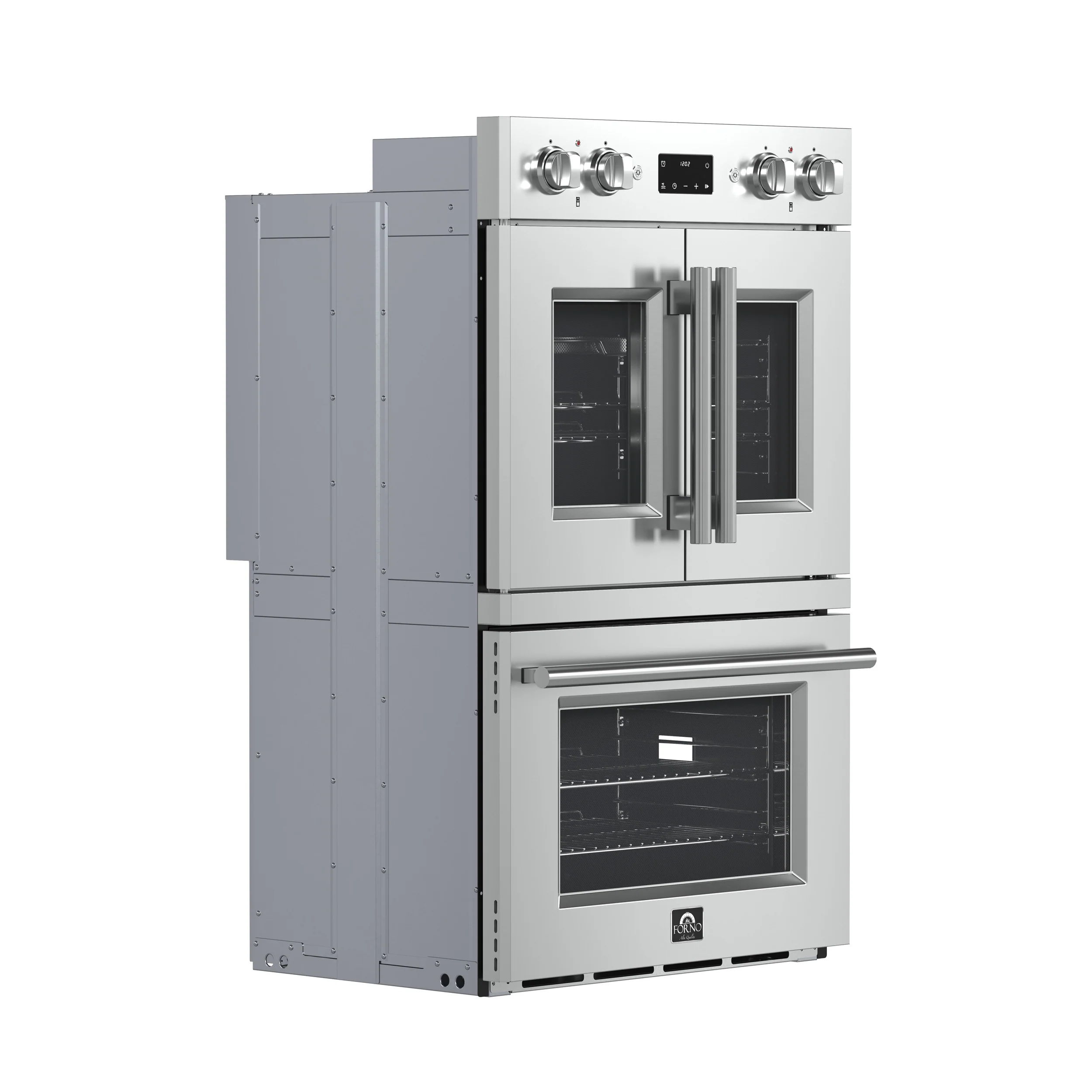 Forno Asti 30-Inch Double Electric Wall Oven with Upper French Doors in Stainless Steel, 7.36 cu. ft. Dual True Convection, 7,200W, Air Fry, Sous Vide, Self-Clean - Image 2