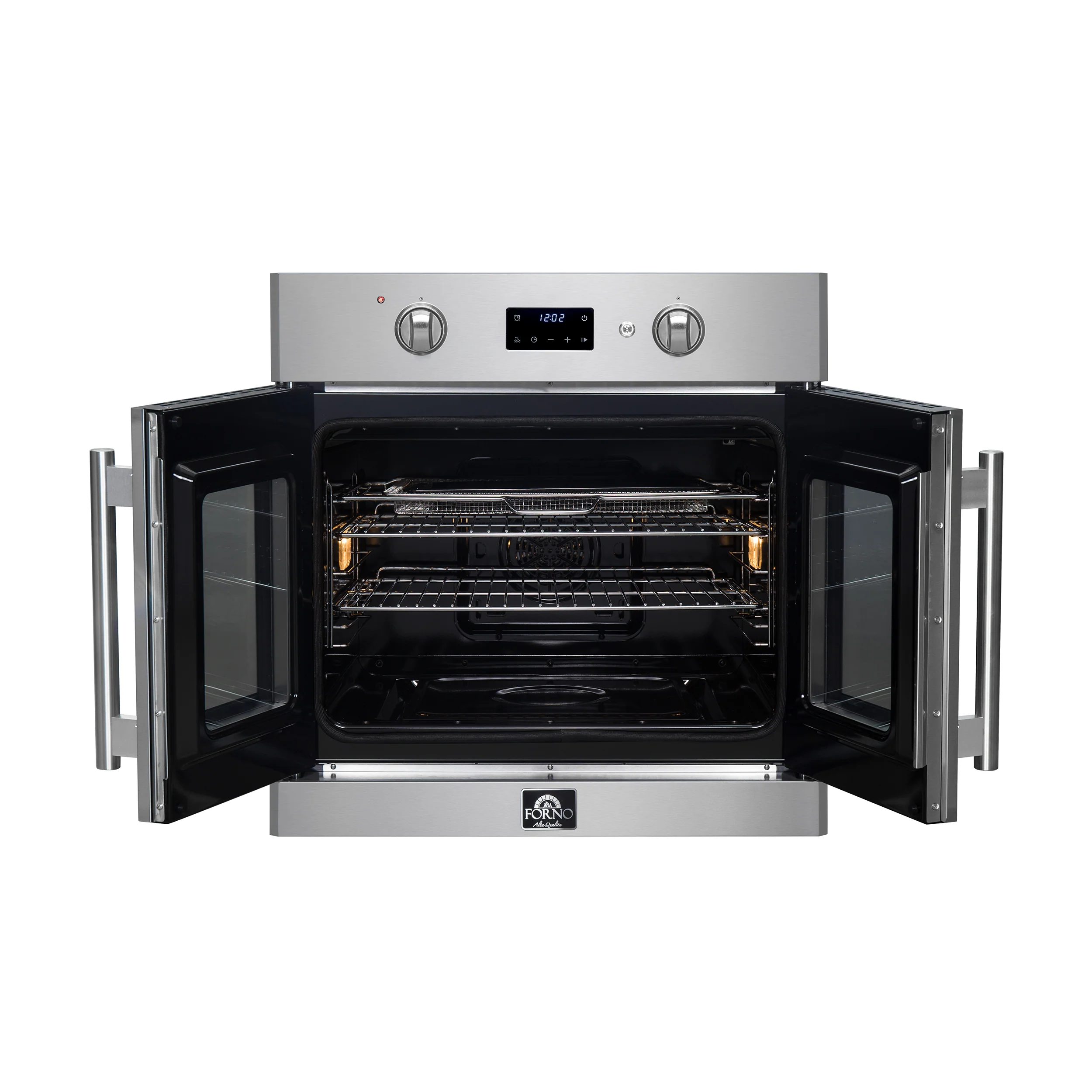 Forno Asti 30-Inch French Door Electric Wall Oven in Stainless Steel, 3.68 cu. ft. True Convection, 3,600W, Air Fry, Sous Vide, Self-Clean - Image 6