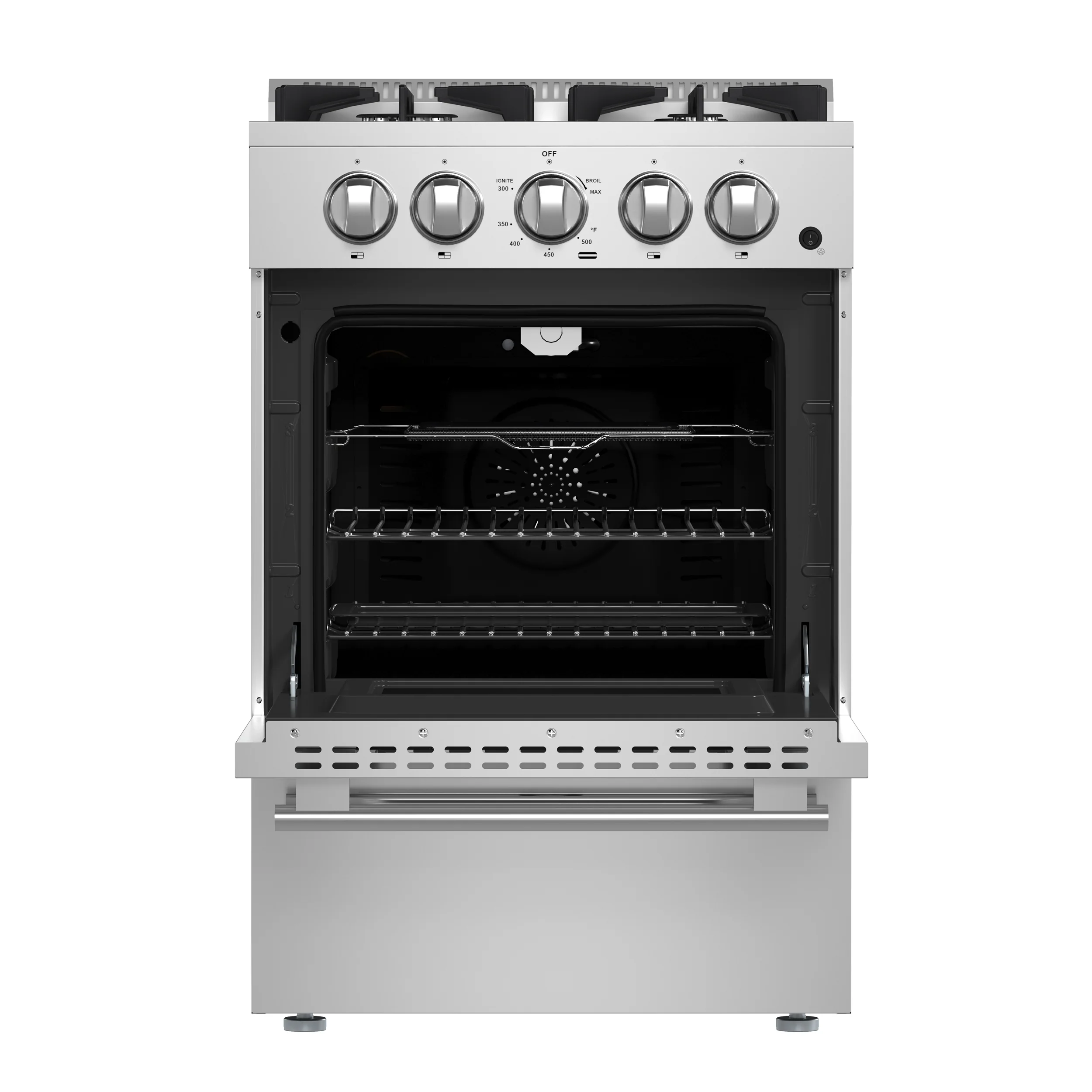 Forno Breno 24-Inch Freestanding Gas Range, Plug Included, Energy Efficient - Image 2