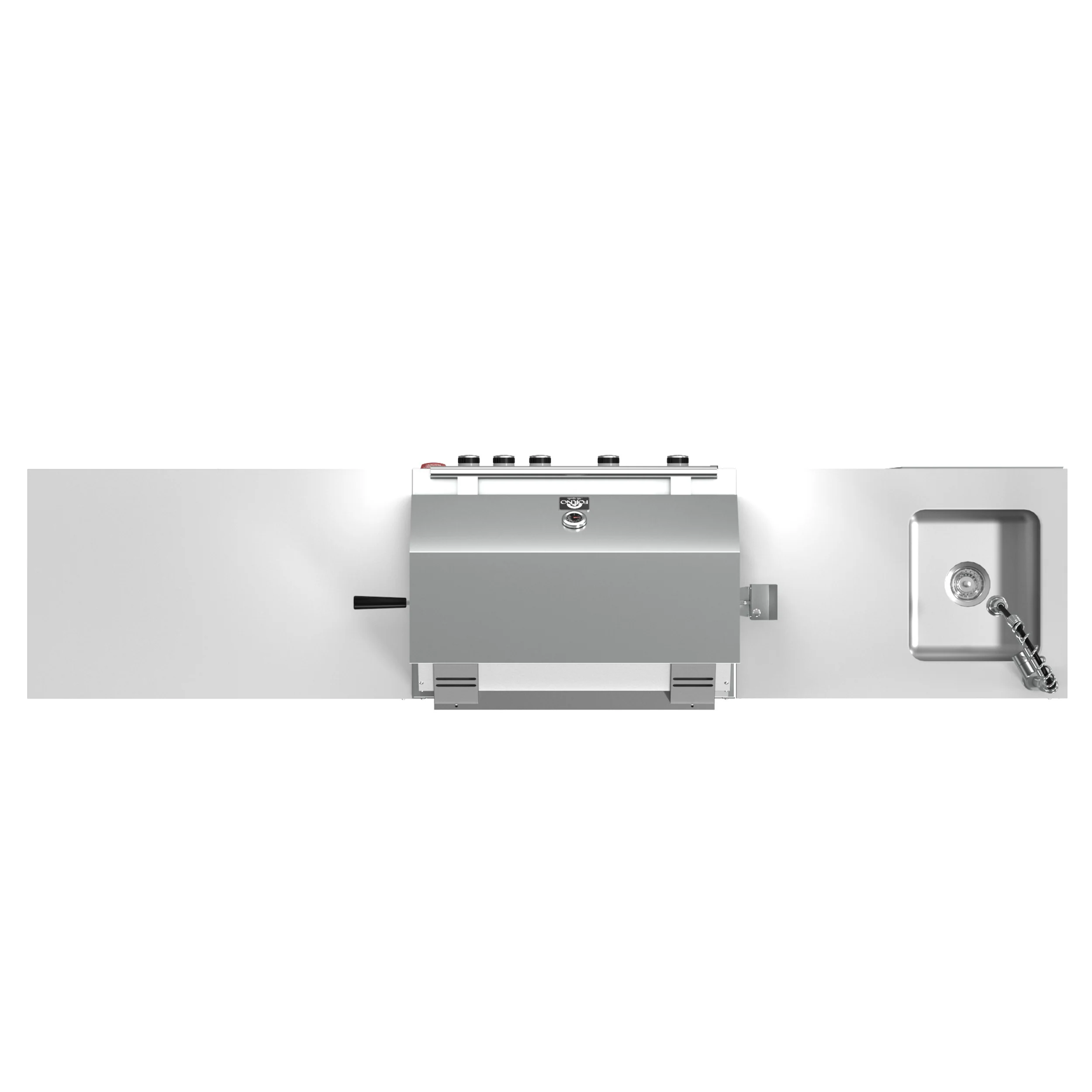 FORNO Bulnes 30-Inch BBQ, 60,000 BTU, 3 Burners with Sear & Rotisserie Infrared Burners, Stainless Steel Outdoor Kitchen with 1.8 cu.ft. Beverage Center & White Sintered Stone Countertops - Image 7