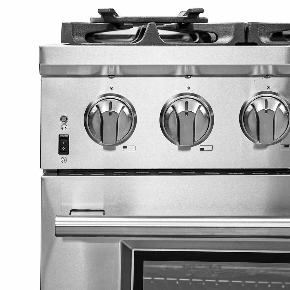 Forno Capriasca 36-Inch Gas Range, Stainless Steel, 6 Brass Burners, 120,000 BTU, Convection Oven, Energy Efficient - Image 13