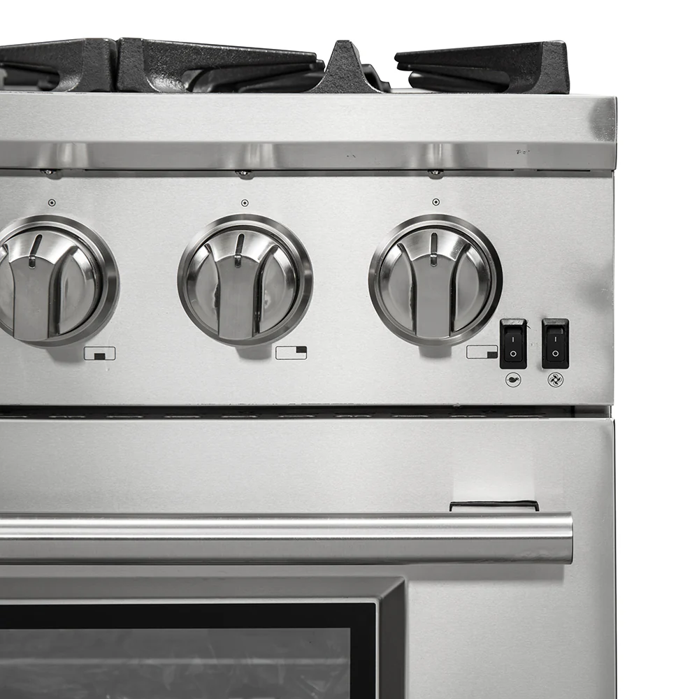 Forno Capriasca 36-Inch Gas Range, Stainless Steel, 6 Brass Burners, 120,000 BTU, Convection Oven, Energy Efficient - Image 7