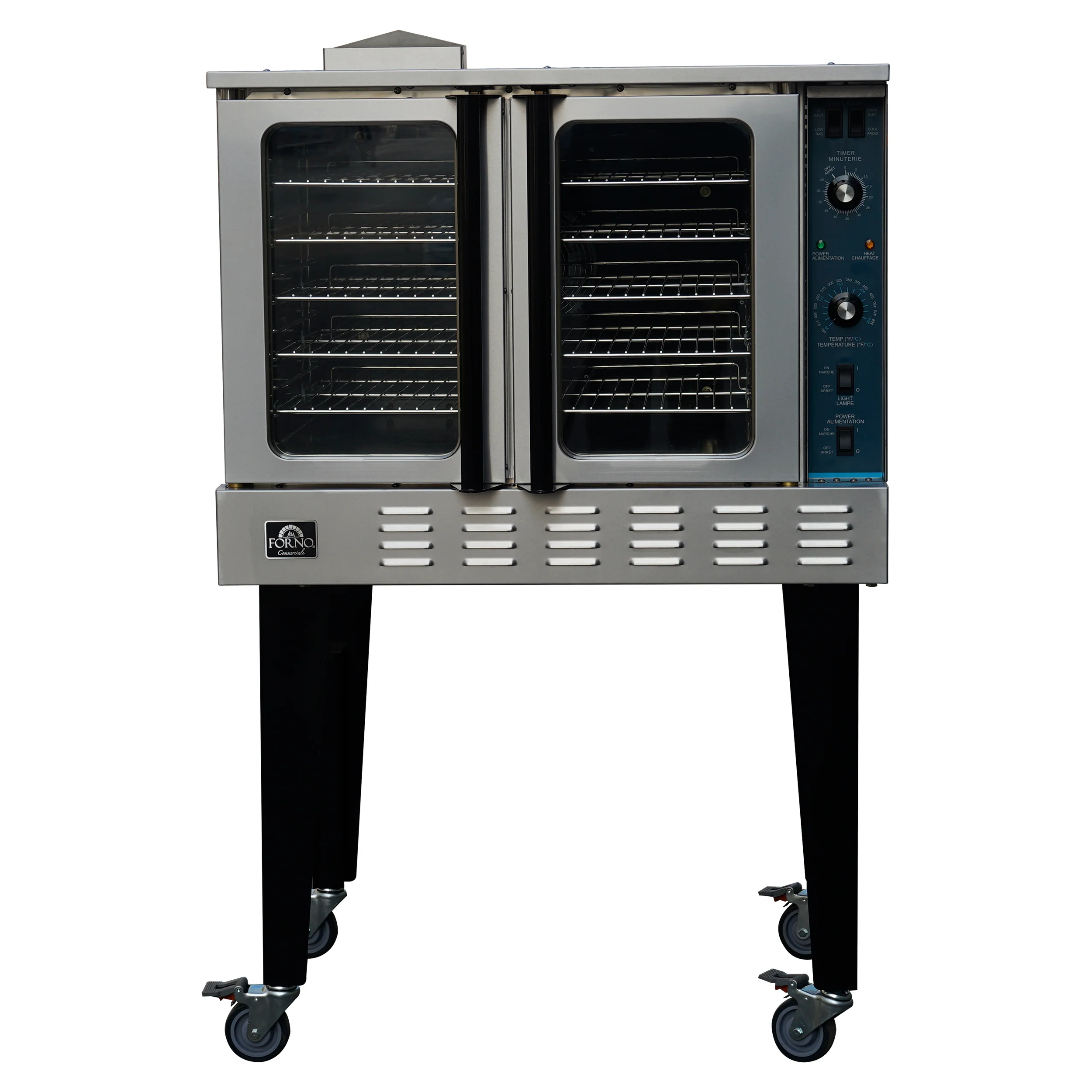 Forno Commerciale Convection Gas Oven, 3 burners 54,000?BTU, 150–500°F, stainless steel, NG/LP convertible