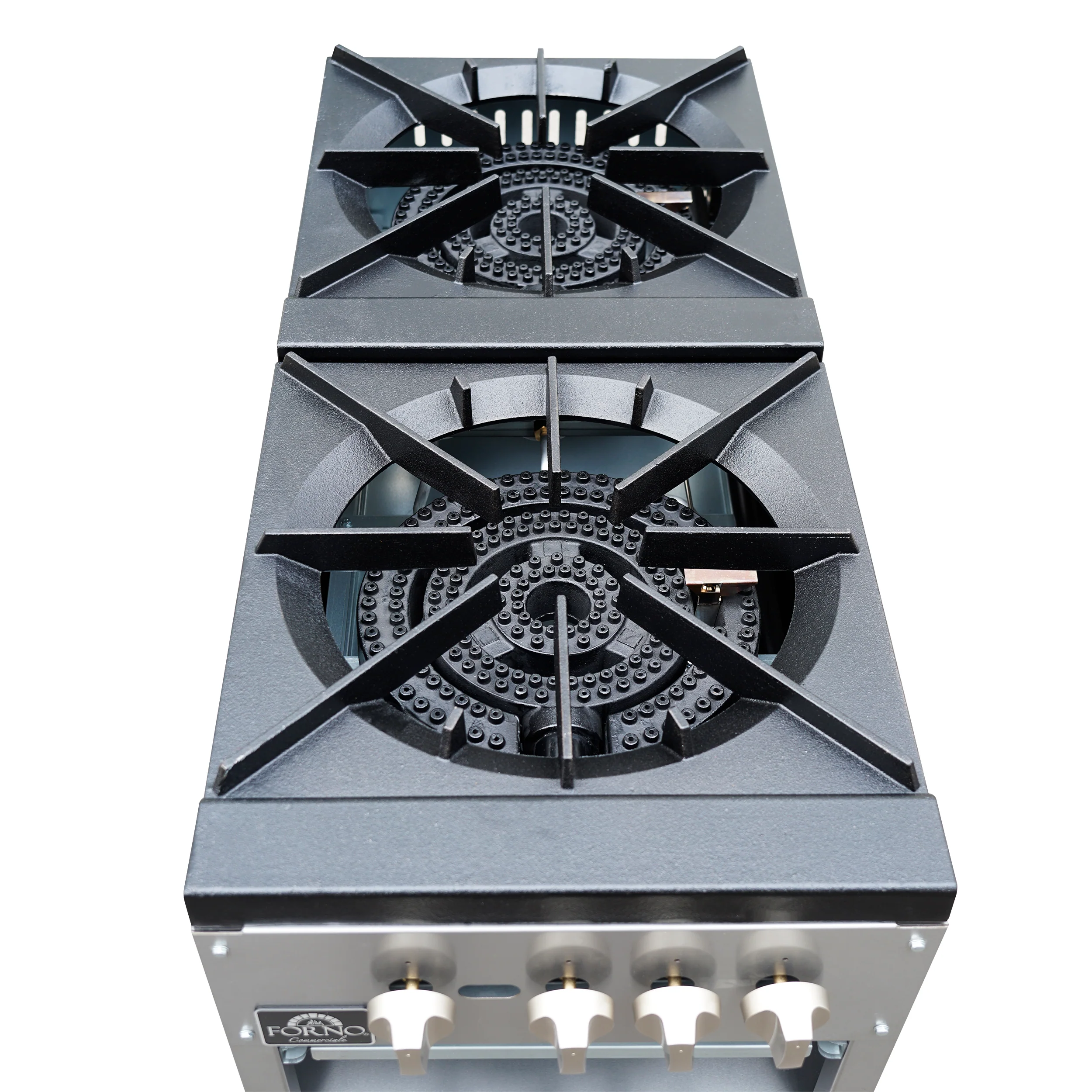 Forno Commerciale gas stock pot range, 2 powerful 3-ring burners, 160,000?BTU, durable stainless steel, heavy-duty cast iron grates - Image 6