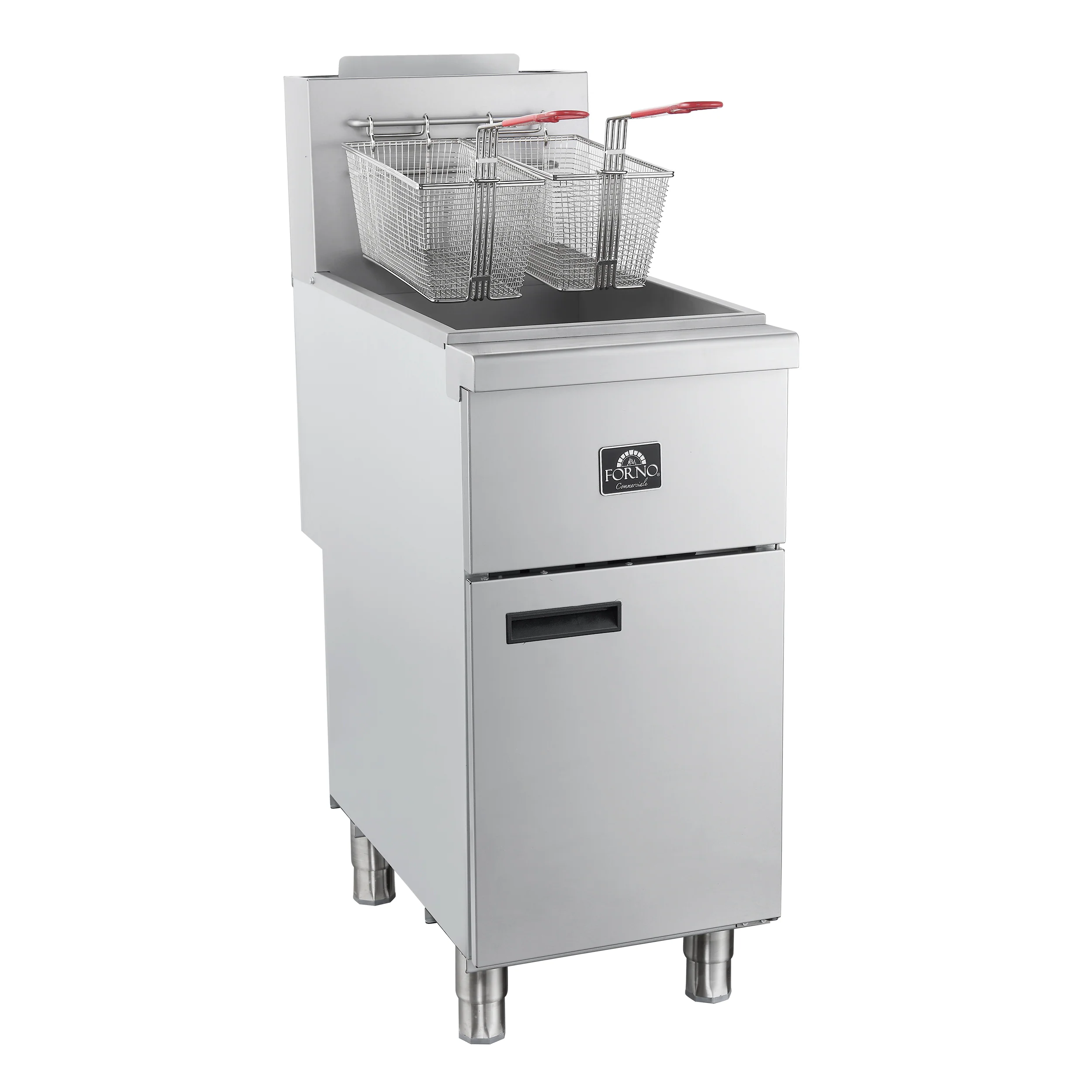 Forno Commerciale Propane Gas Deep Fryer, 4 Burners 120,000 BTU, 50 lbs Oil Capacity, Millivolt Control - Image 3