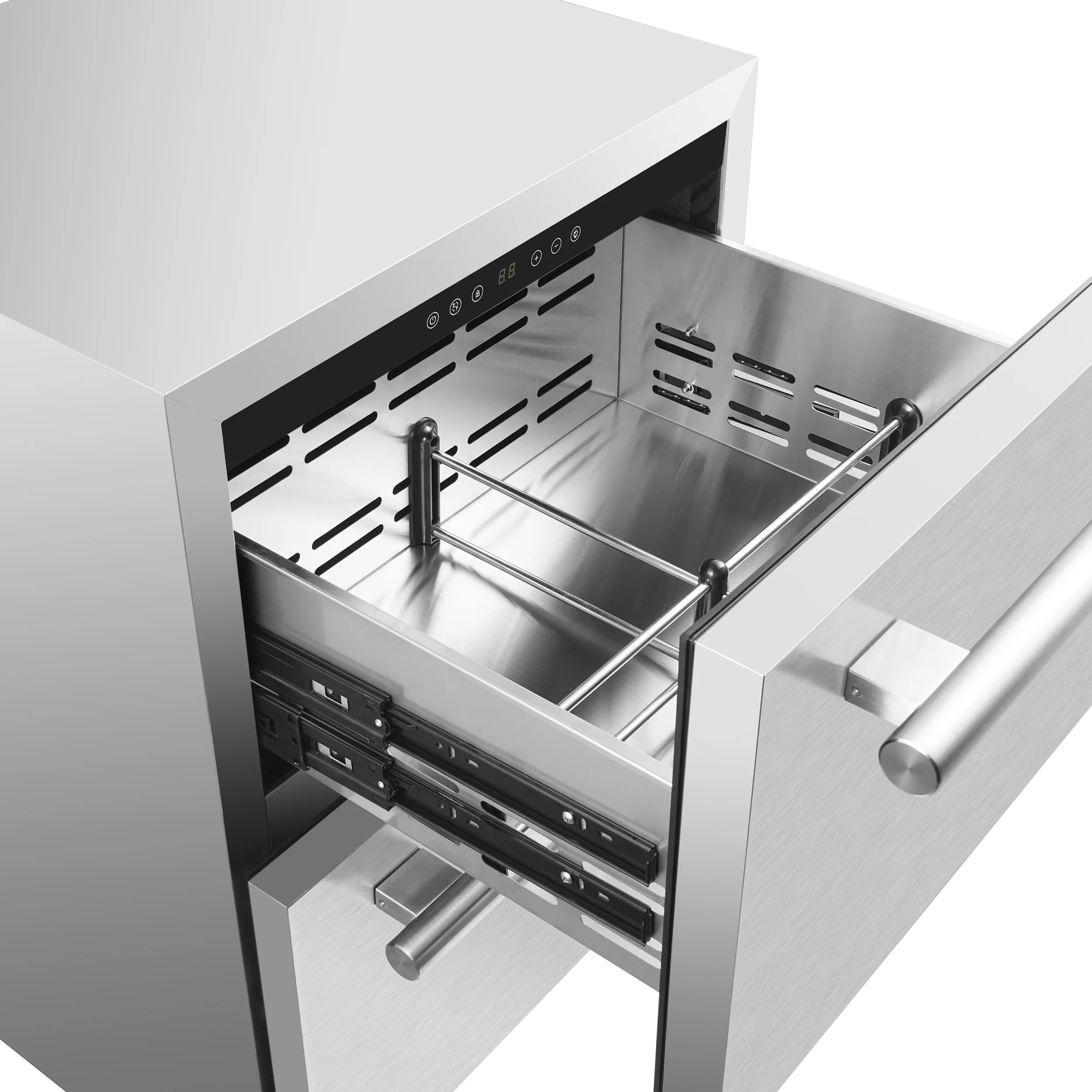 Forno Como 24-Inch Indoor Outdoor Drawer Refrigerator, 4.87 cu.ft, Stainless Steel Interior, Adjustable Shelves, LED Lighting - Image 6