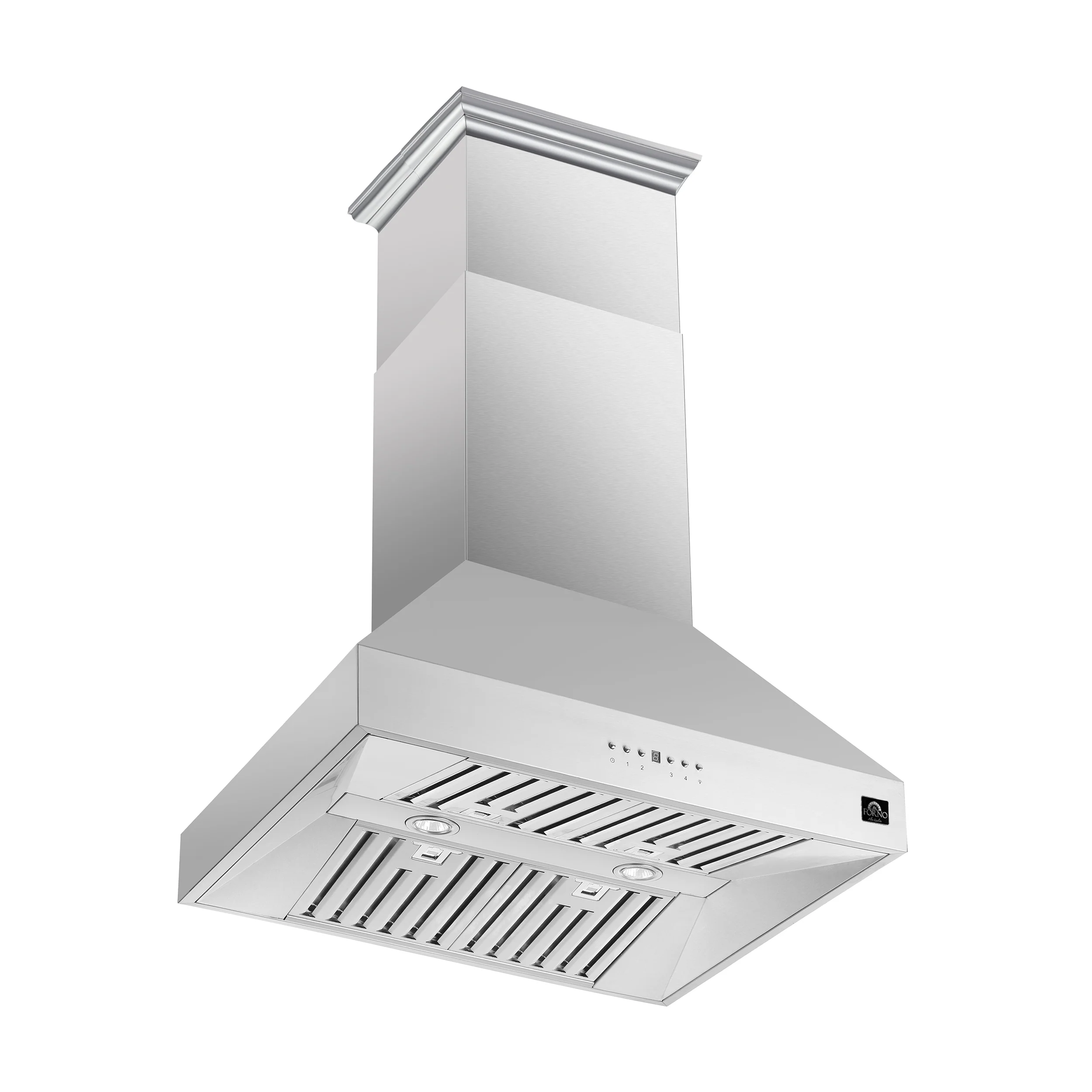 Forno Coppito 36-Inch Island Range Hood, Stainless Steel, LED Lighting, Adjustable Fan Speeds - Image 4