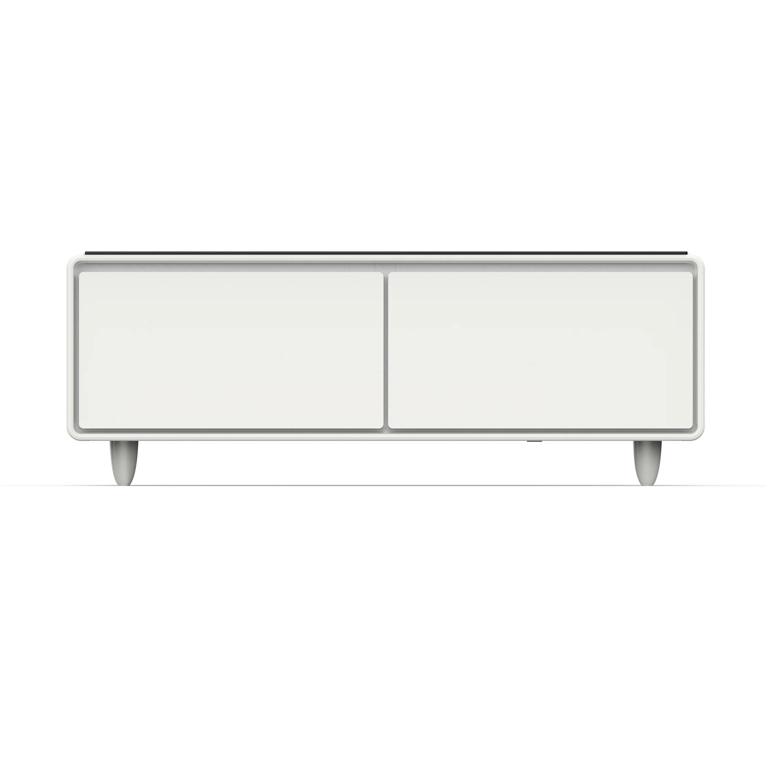 Forno Evoluto Tavolo 51-Inch White Smart Coffee Table – Dual Refrigerator Drawers, Bluetooth 5.0 Audio, Wireless Charging & RGB Ambient Light - Image 2