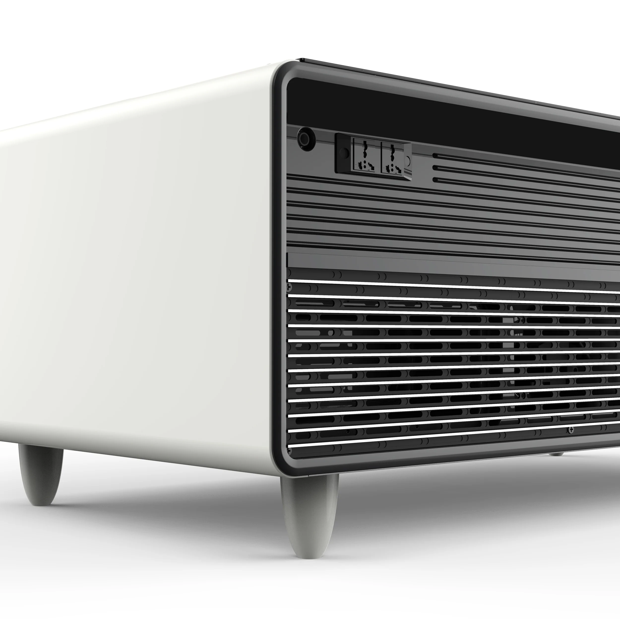 Forno Evoluto Tavolo 51-Inch White Smart Coffee Table – Dual Refrigerator Drawers, Bluetooth 5.0 Audio, Wireless Charging & RGB Ambient Light - Image 7