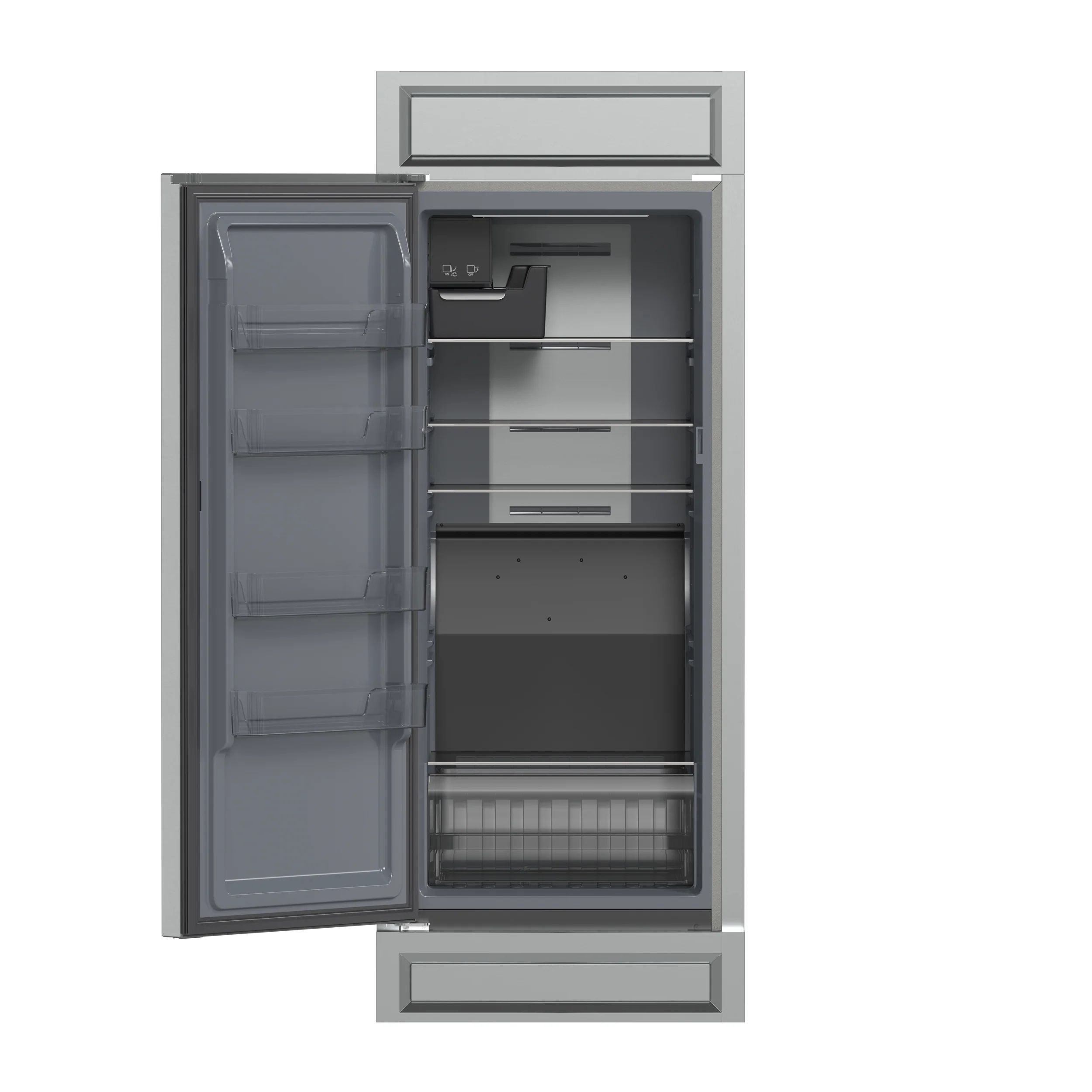 Forno Fortezza 32 Inch Left-Swing Freezer with Trim Kit, Stainless Steel, with Automatic Ice Maker - Image 3