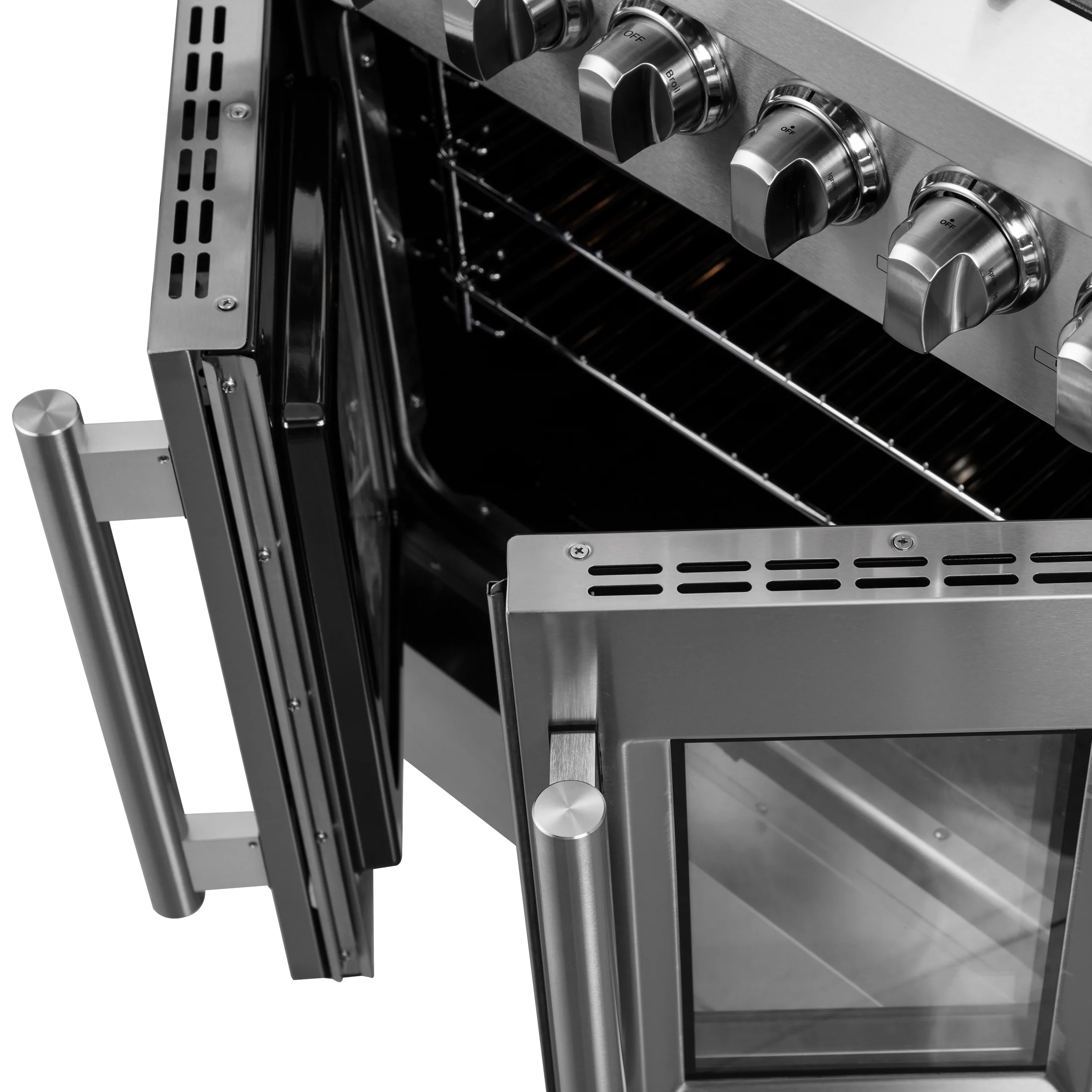 Forno Galiano 30-inch French Door Dual Fuel Range All Stainless Steel, 5 Sealed Burners 68,000 BTU, 4.32 cu.ft. True Convection Oven - Image 12