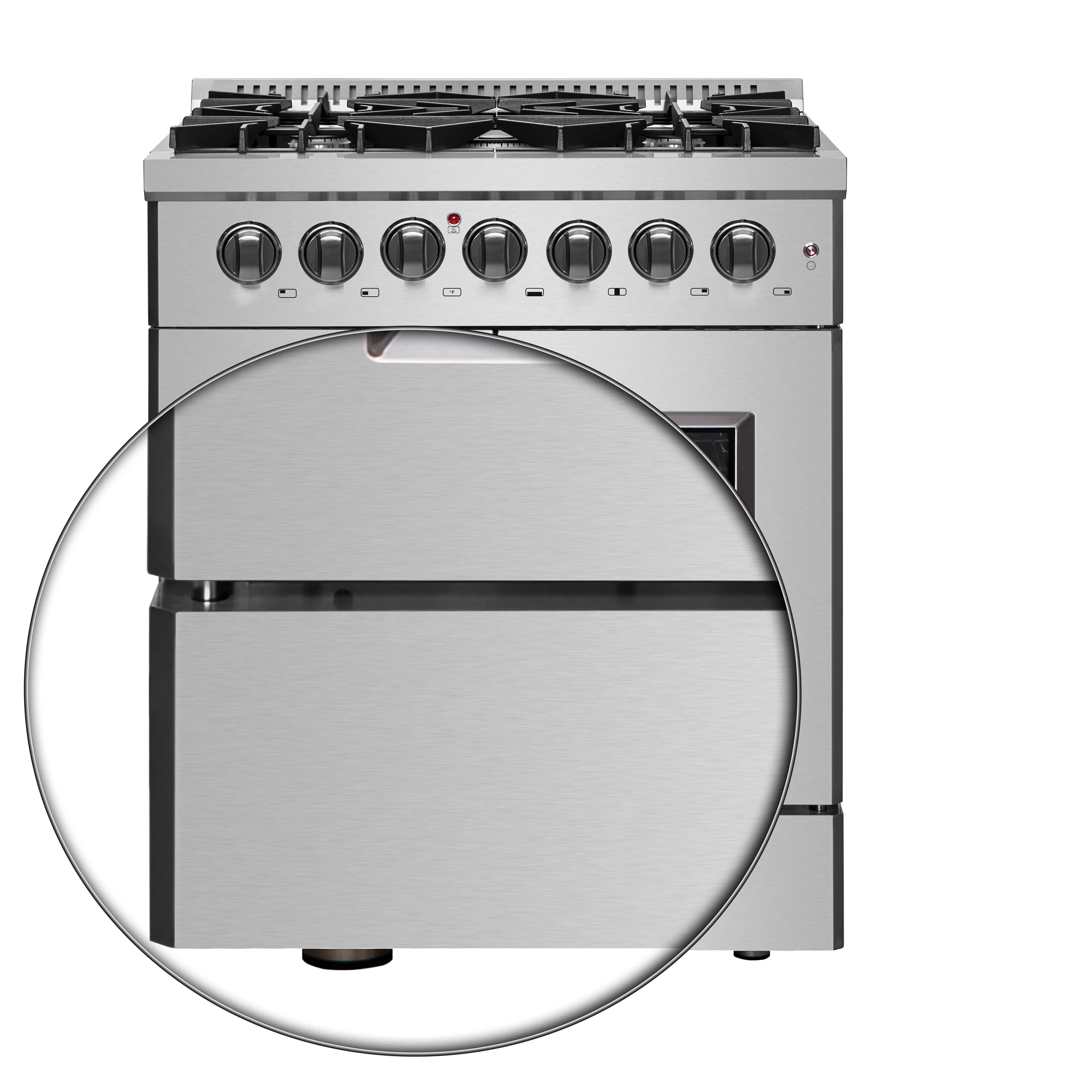 Forno Galiano 30-inch French Door Dual Fuel Range All Stainless Steel, 5 Sealed Burners 68,000 BTU, 4.32 cu.ft. True Convection Oven - Image 17
