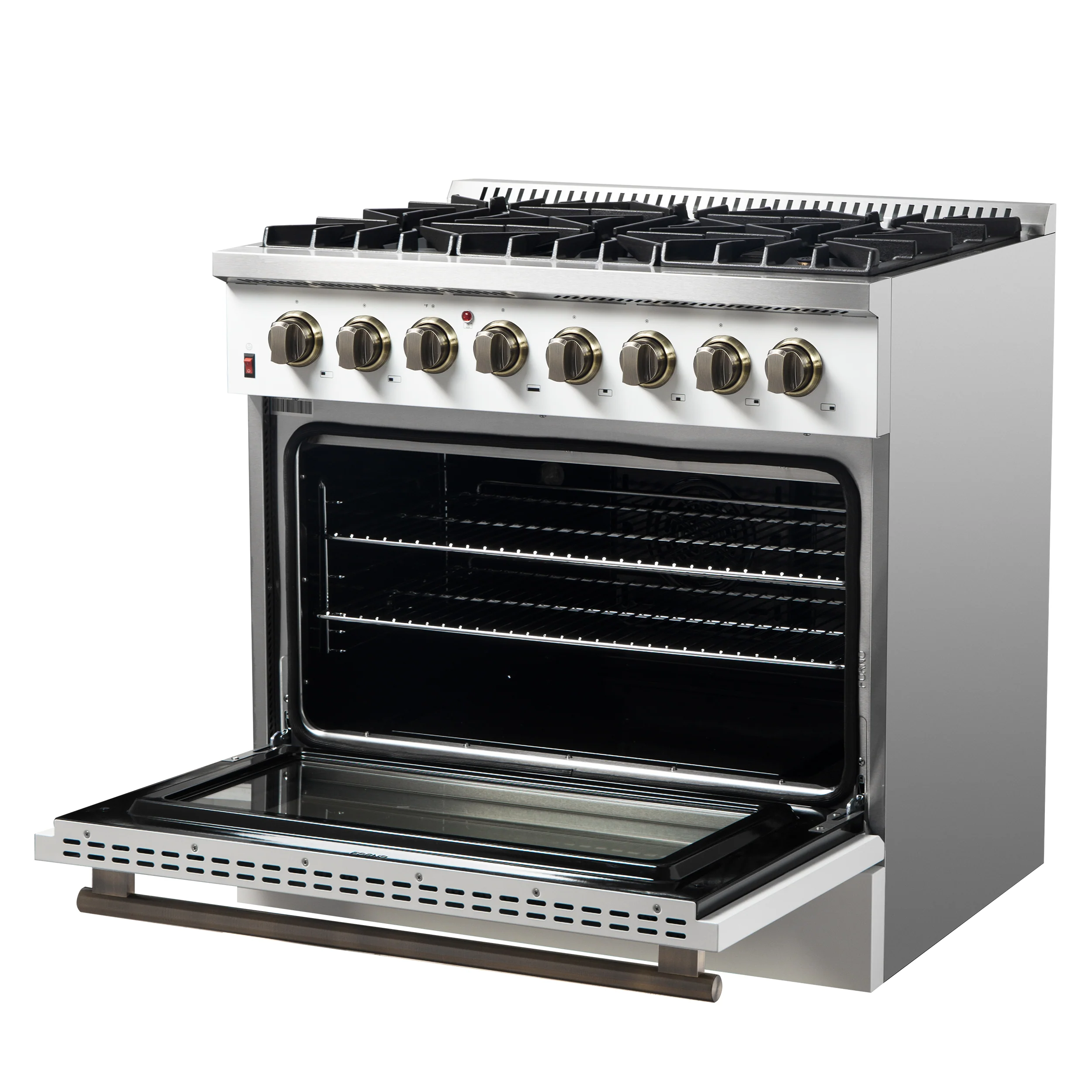 Forno Galiano 36" Freestanding Dual Fuel Range in White - Image 12