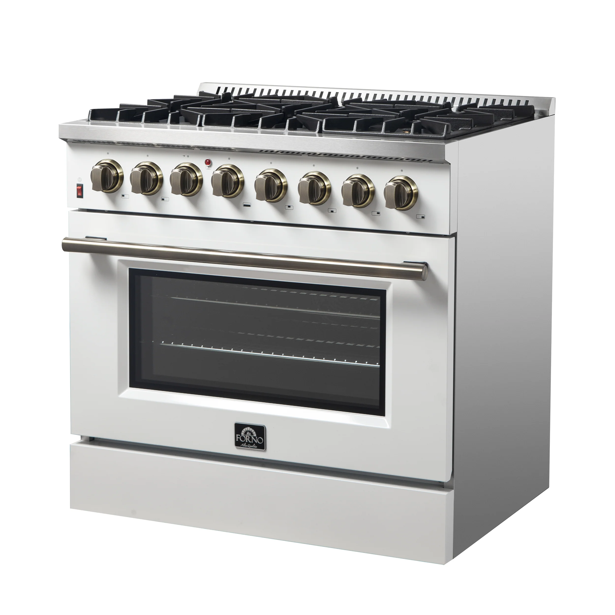 Forno Galiano 36" Freestanding Dual Fuel Range in White - Image 9