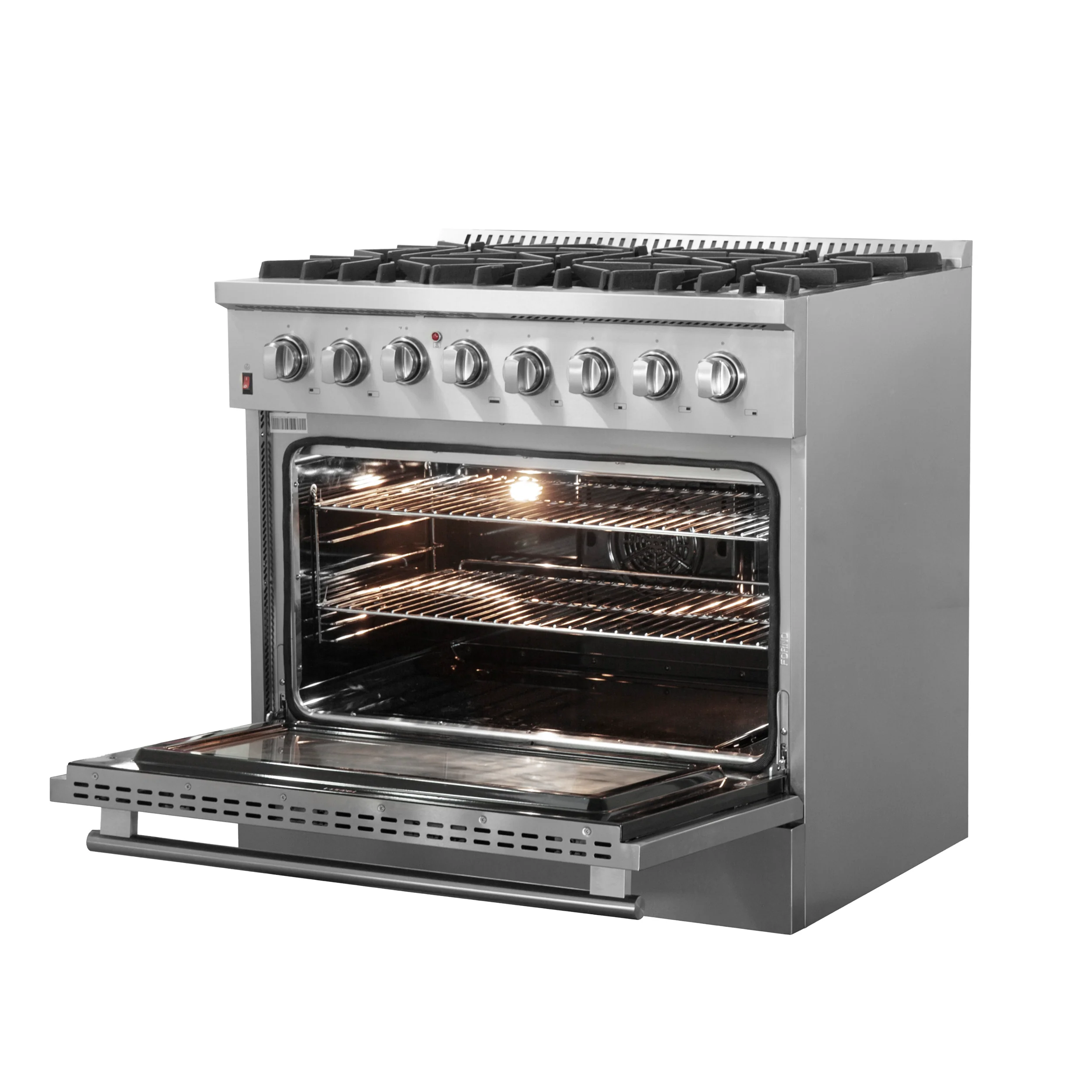 Forno Galiano 36-Inch Freestanding Dual Fuel Range, 6 Burners, Double Convection Ovens - Image 4