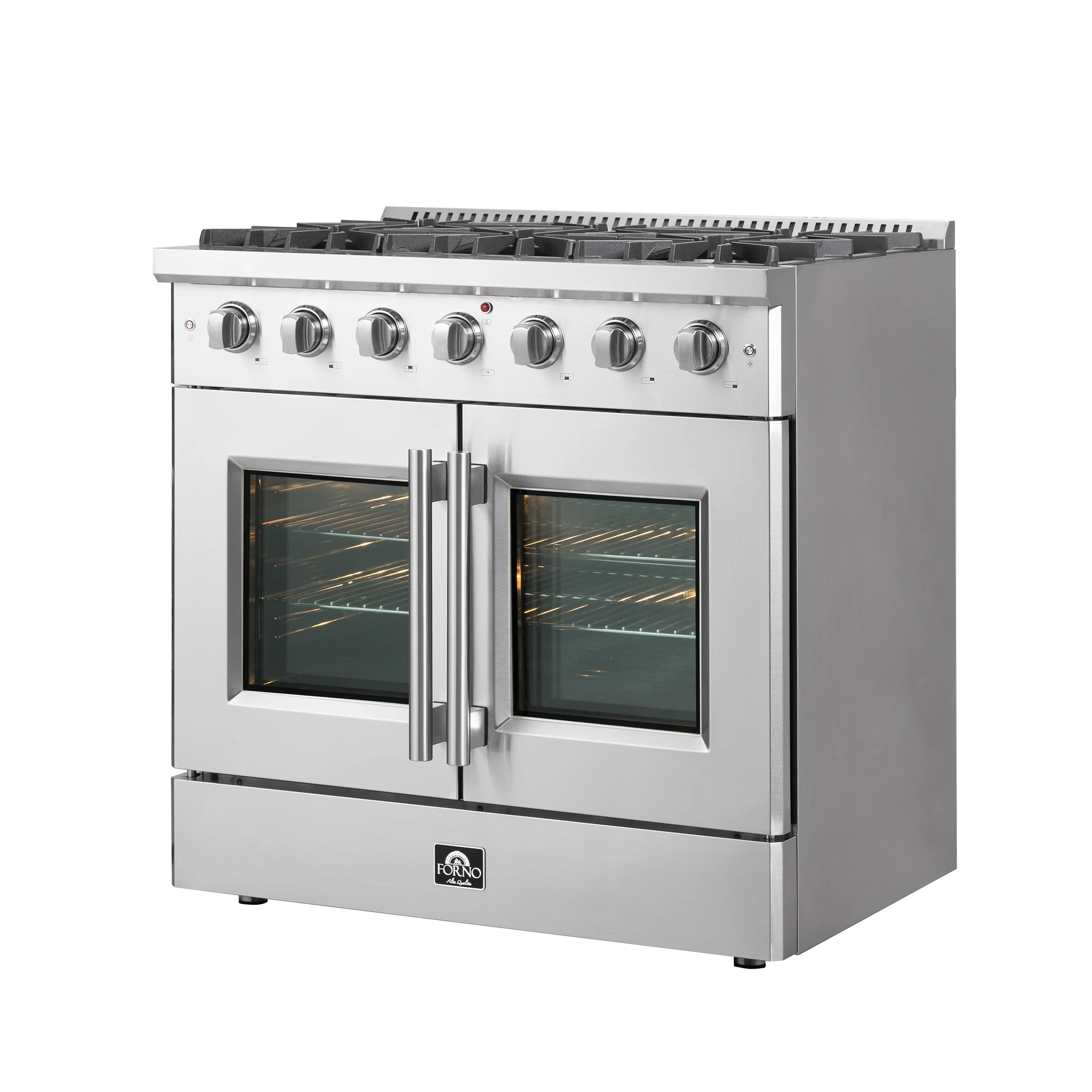 Forno Galiano 36-Inch Freestanding French Door Gas Range, 6 Burners, Convection Oven, Energy Efficient - Image 7