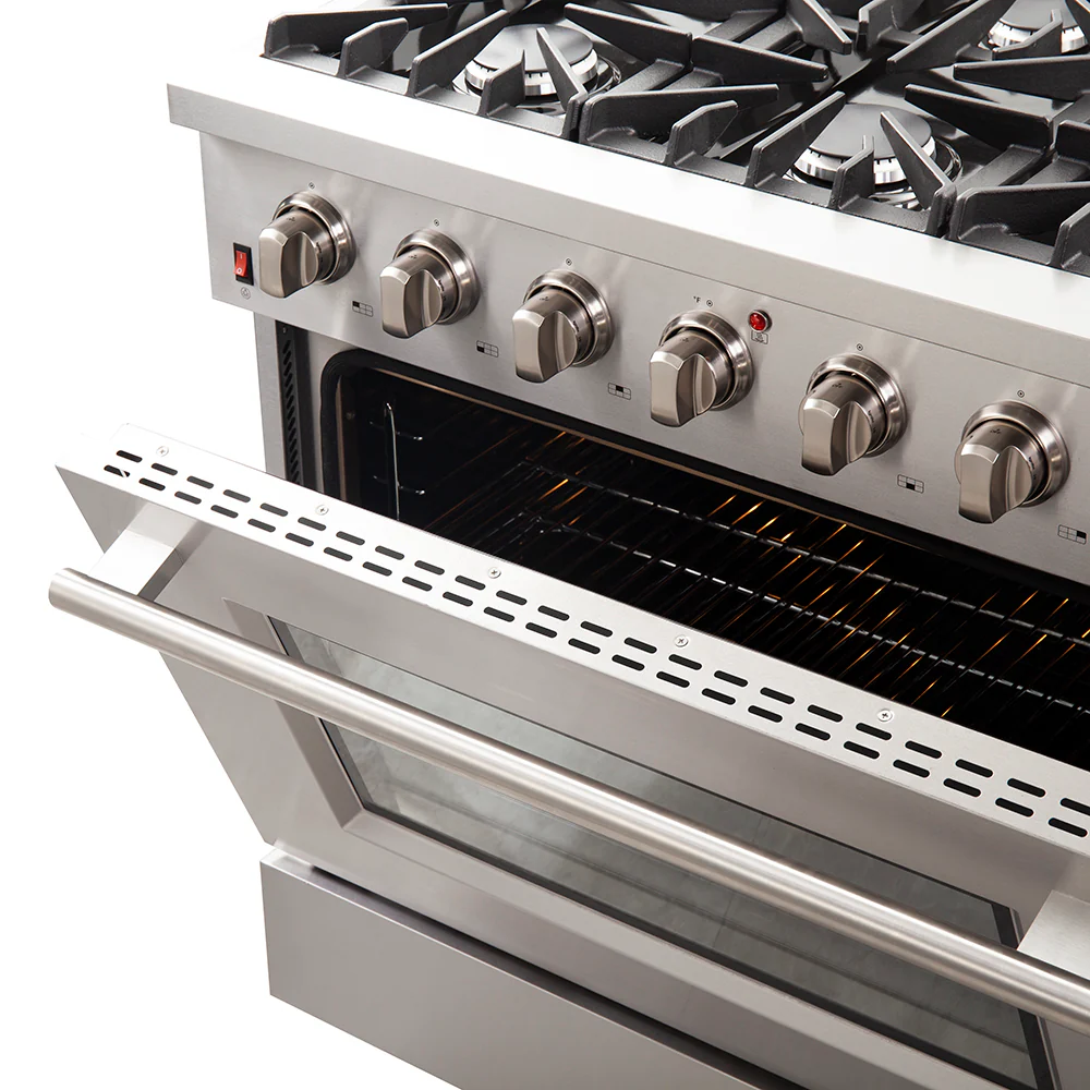 Forno Galiano 36-Inch Freestanding Gas Range, Stainless Steel, 6 Burners, Energy Efficient - Image 12
