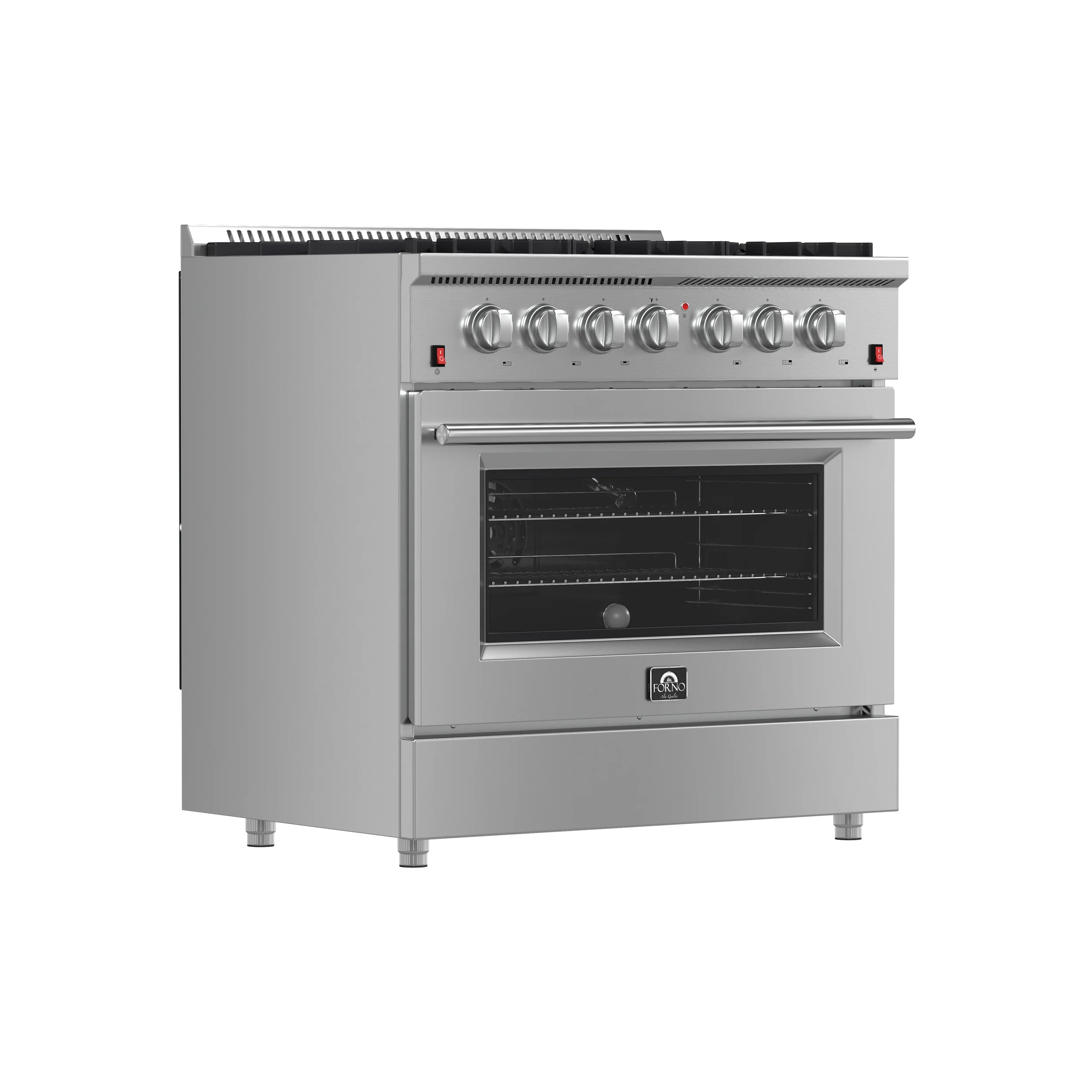 Forno Galiano 36-Inch Freestanding Gas Range, Stainless Steel, 6 Burners, Energy Efficient - Image 3