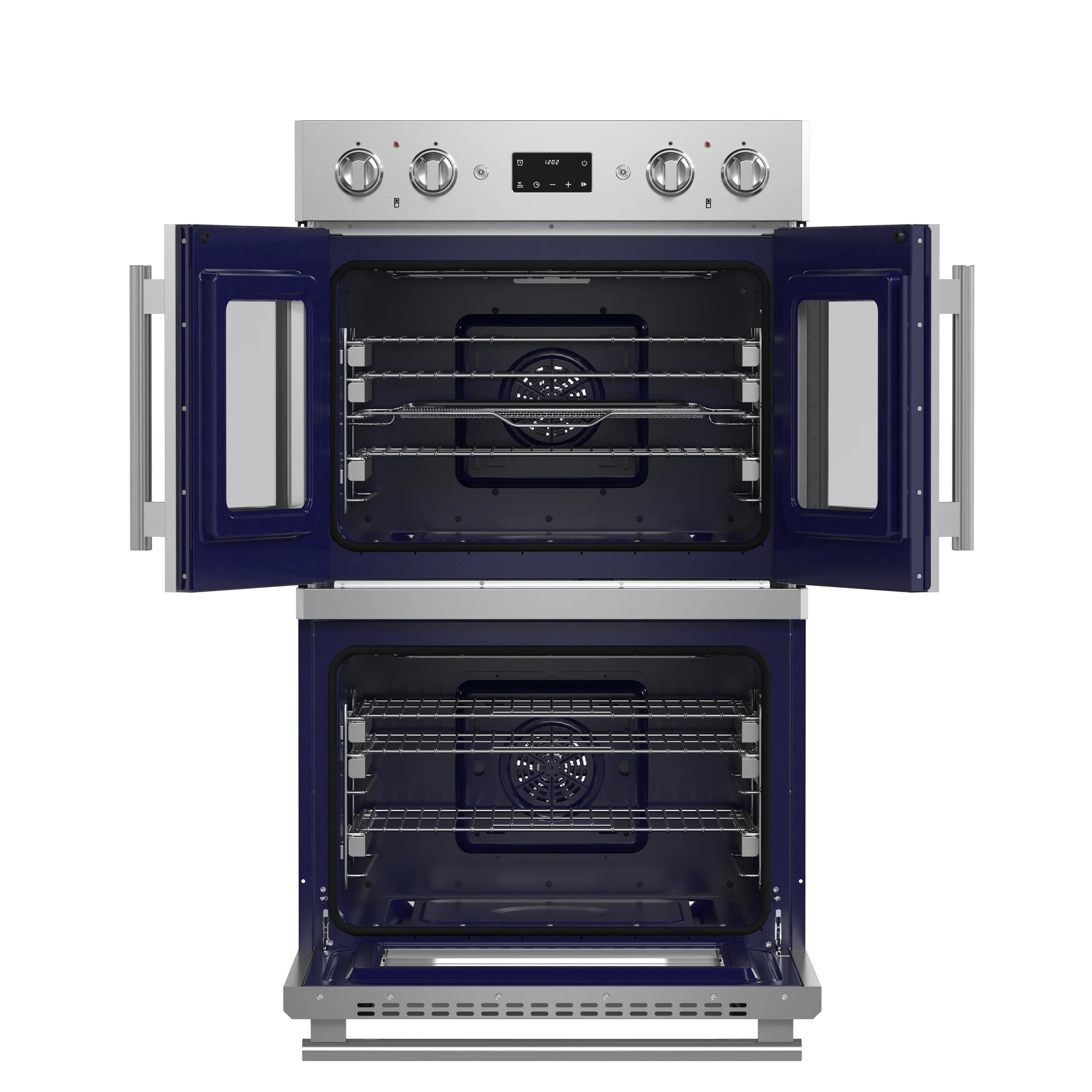 Forno Gallico 30-Inch Electric French Door Double Oven, Stainless Steel, Convection Cooking, Touch Control Panel, Self-Cleaning Function - Image 2