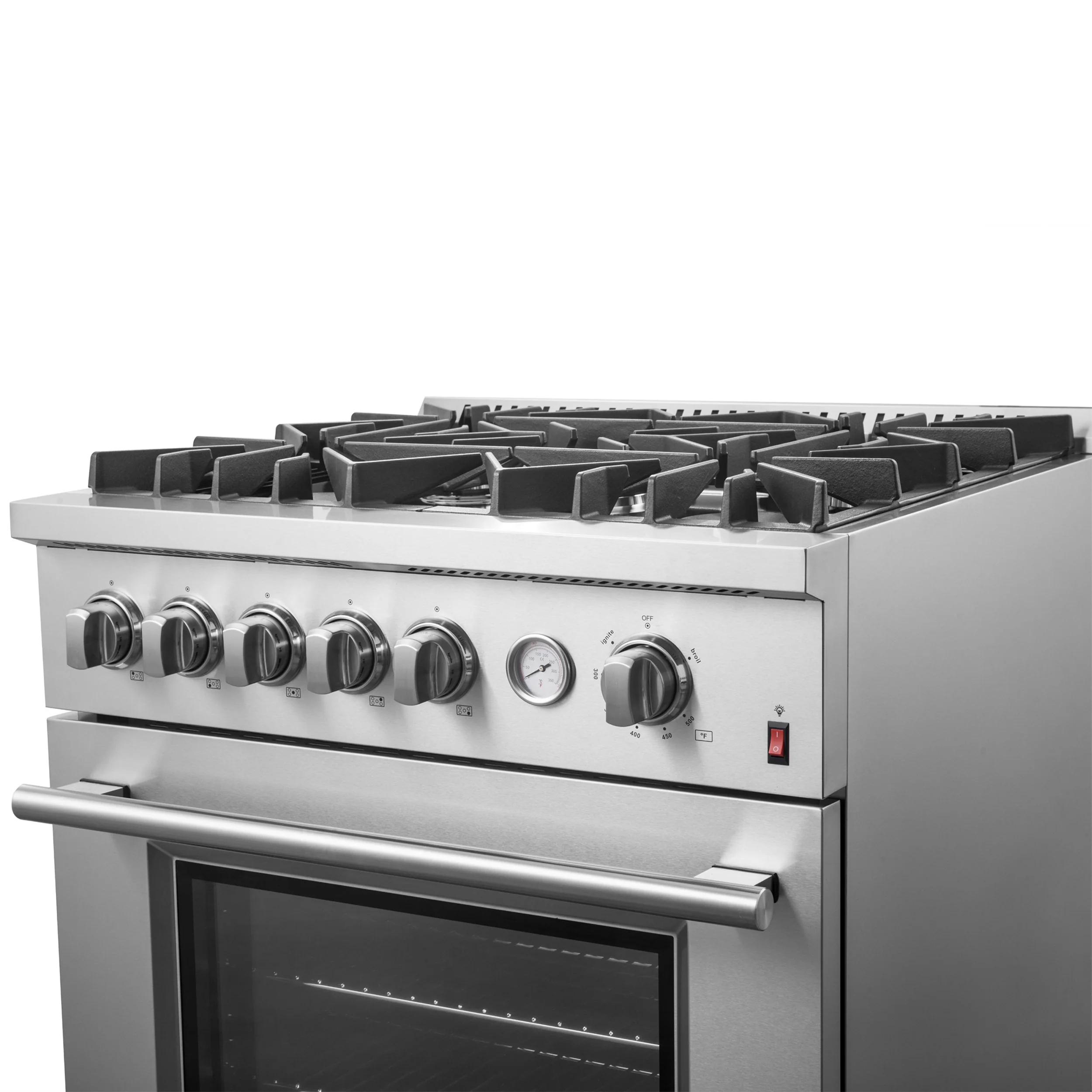 FORNO Giovanni 30-inch Gas Range Stainless Steel, 5 Burners 67,000 BTU, 4.32 cu.ft. Convection Oven - Image 14