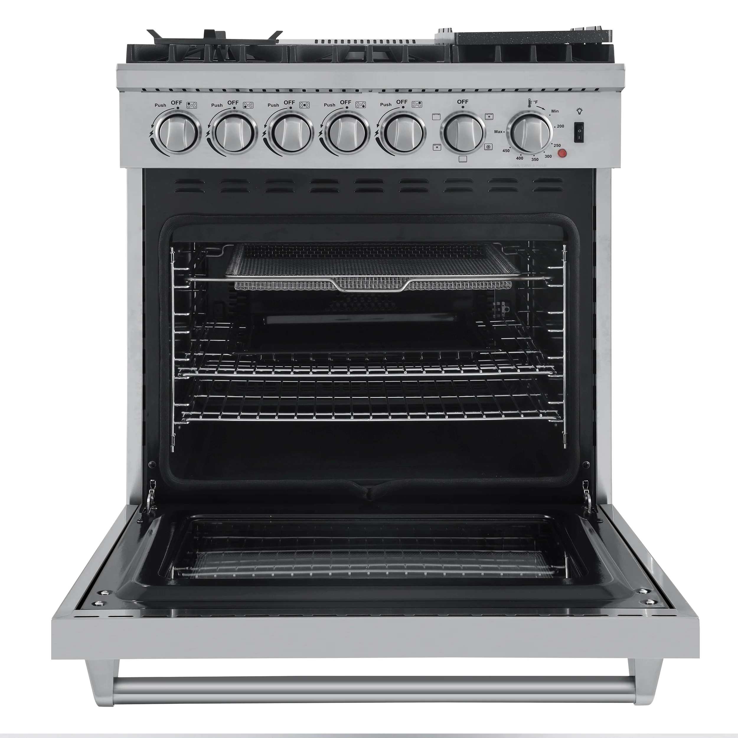 Forno Lazio 30-Inch Freestanding Dual Fuel Range, 5 Burners, True Convection Oven - Image 5