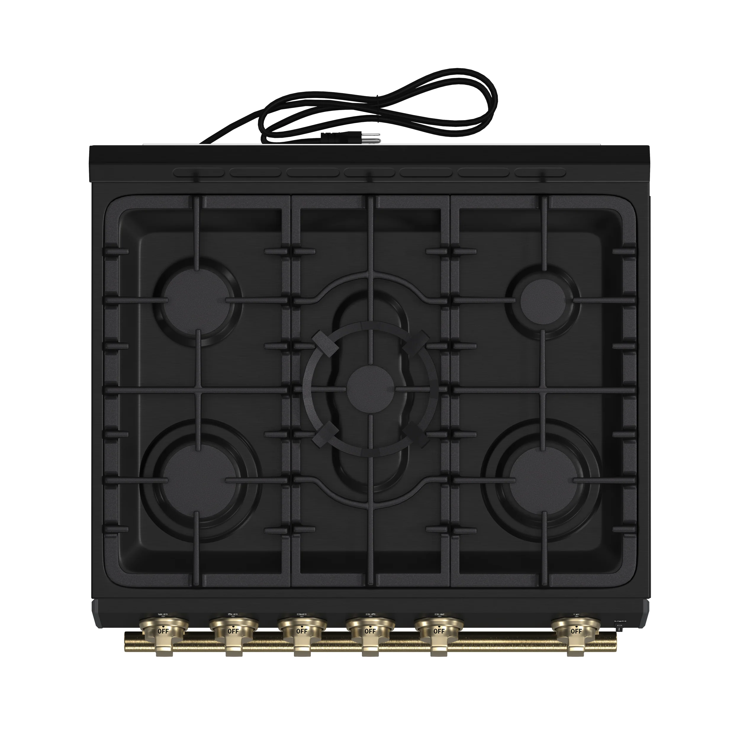 Forno Leonardo Espresso 30-Inch Black Gas Range, 5 Burners, 39,500 BTU, 5 cu.ft Convection Oven - Image 3