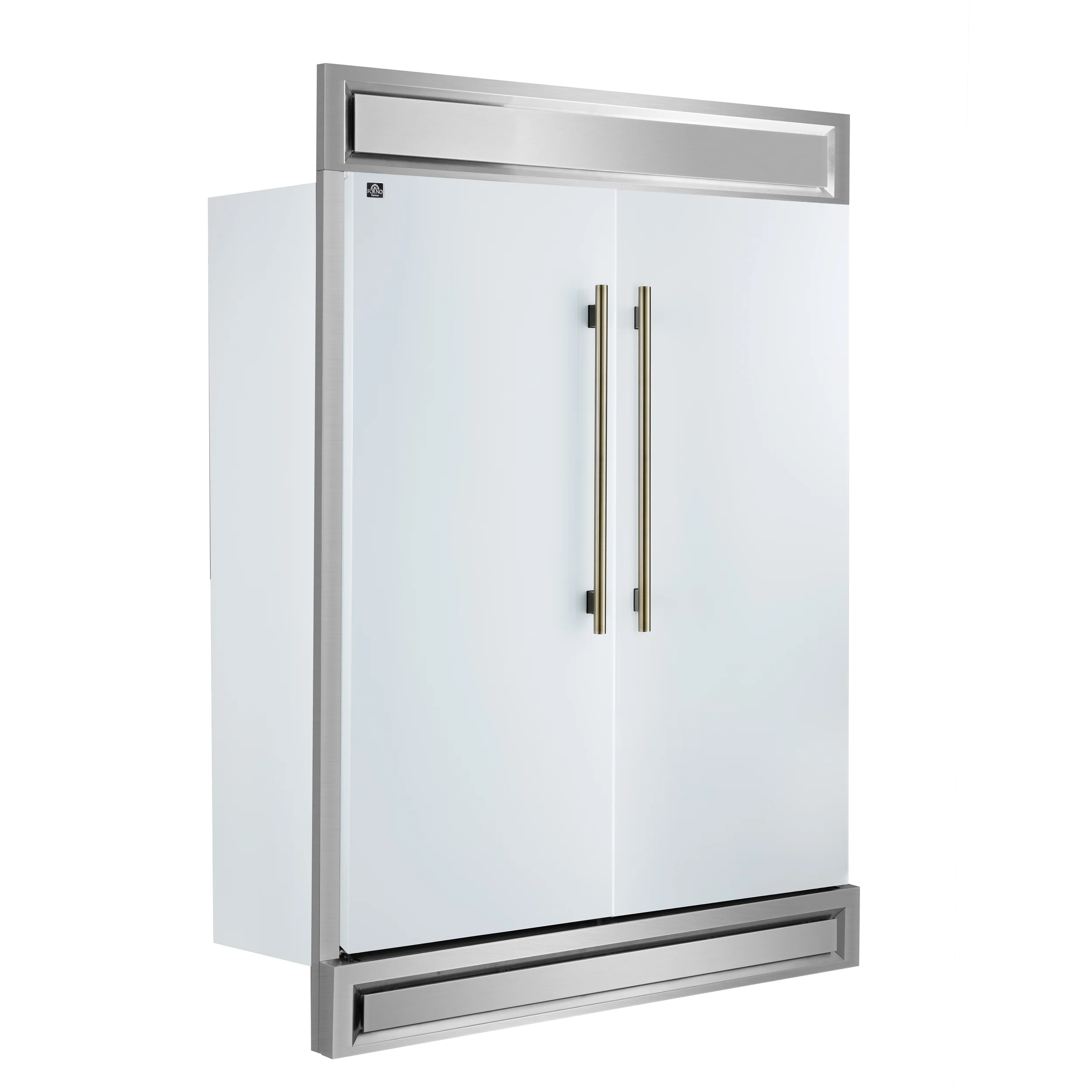 Forno Maderno 2-28-Inch Wide Convertible Refrigerator/Freezer in White, Decorative Trim, 27.2 cu.ft, 84-Inch High, ENERGY STAR Certified - Image 3