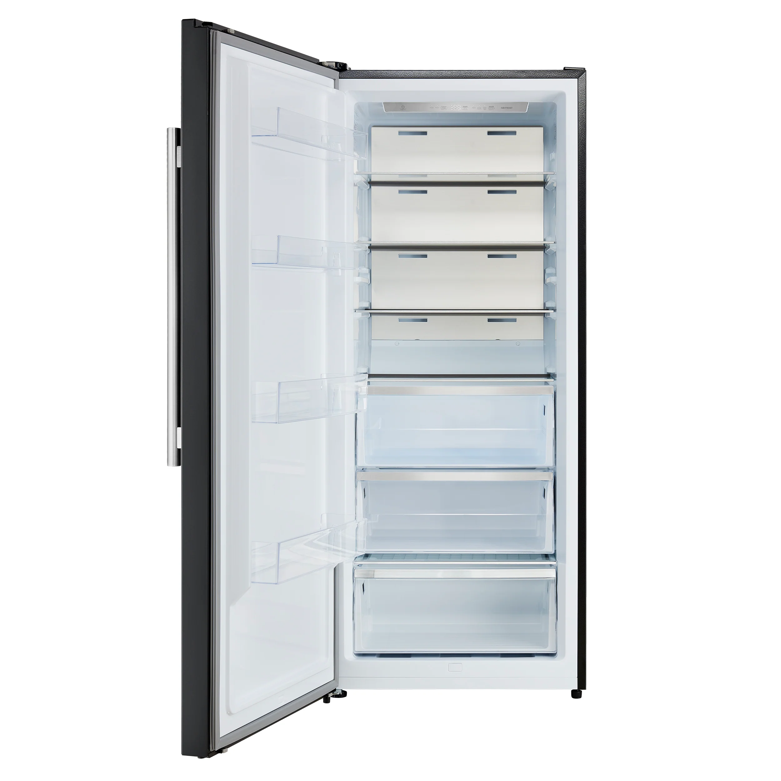 Forno Maderno 28-Inch Convertible Upright Freezer/Refrigerator in Black with Antique Brass Handle, 13.6 cu.ft., Left Swing - Image 12