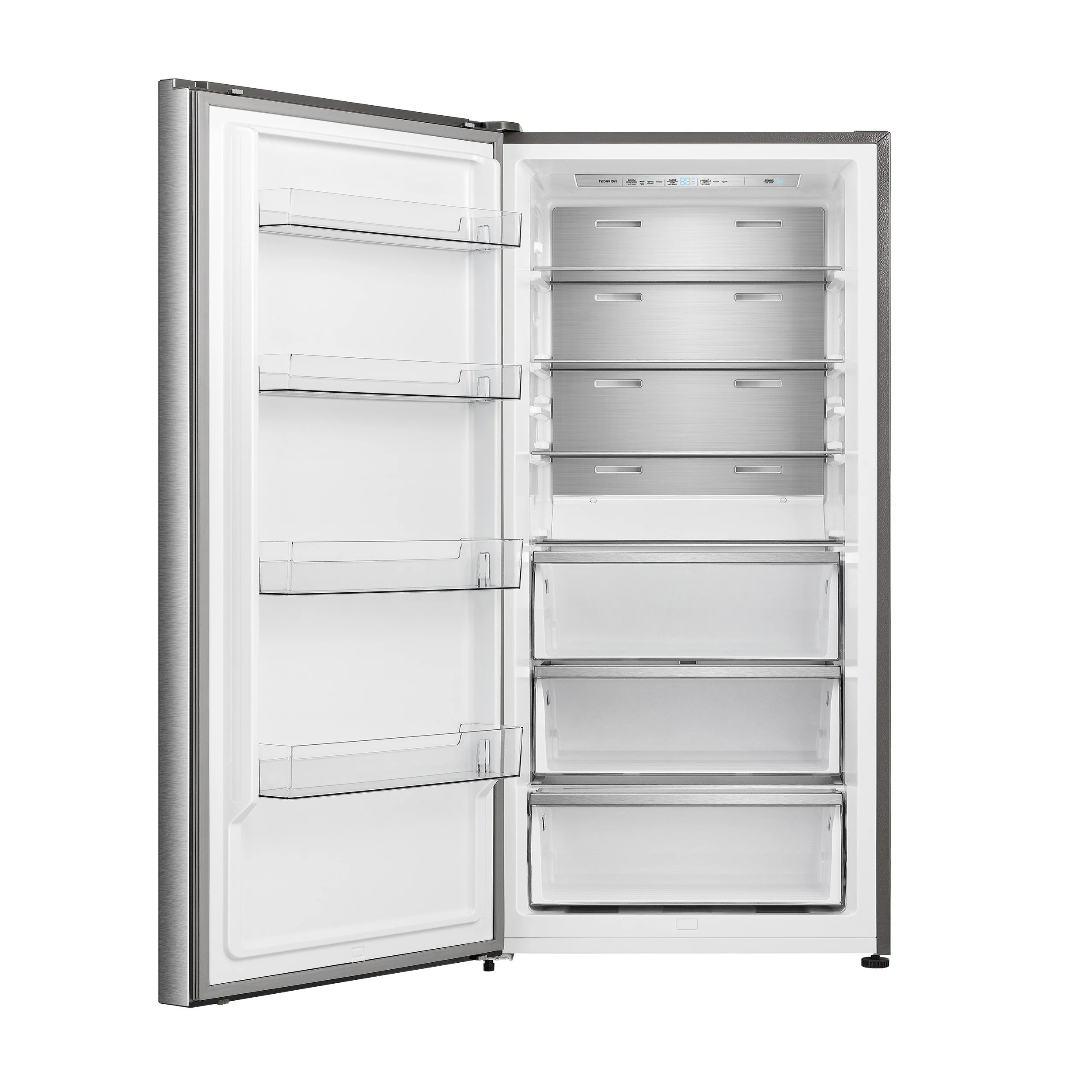 FORNO Maderno 28" Left Swing Convertible Freestanding Refrigerator/Freezer in Stainless Steel 13.6 cu.ft. - Image 2