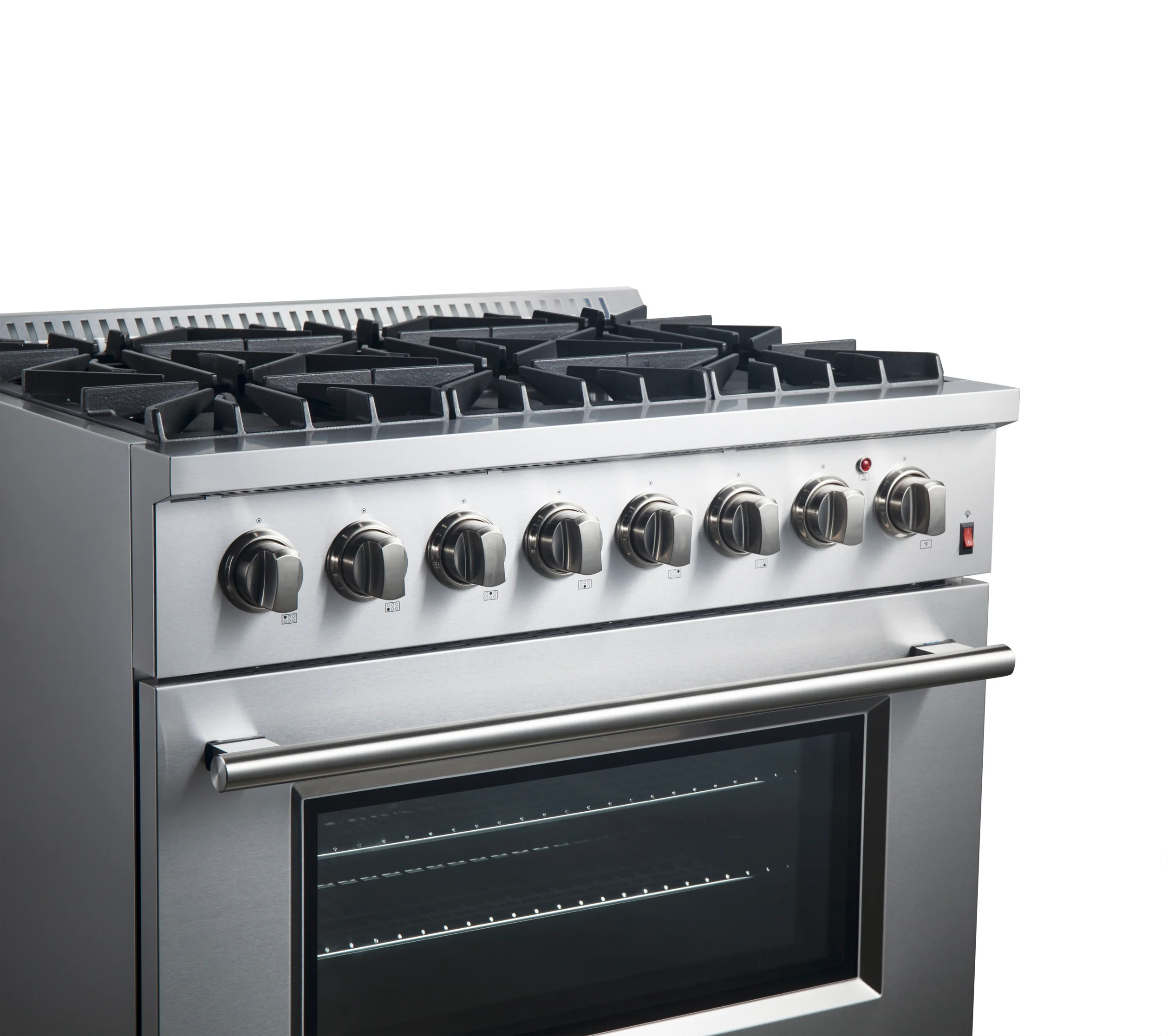 Forno Marco 36-Inch Dual Fuel Range, Stainless Steel, 6 Burners, 67,000 BTU, True Convection Oven, Energy Efficient - Image 7