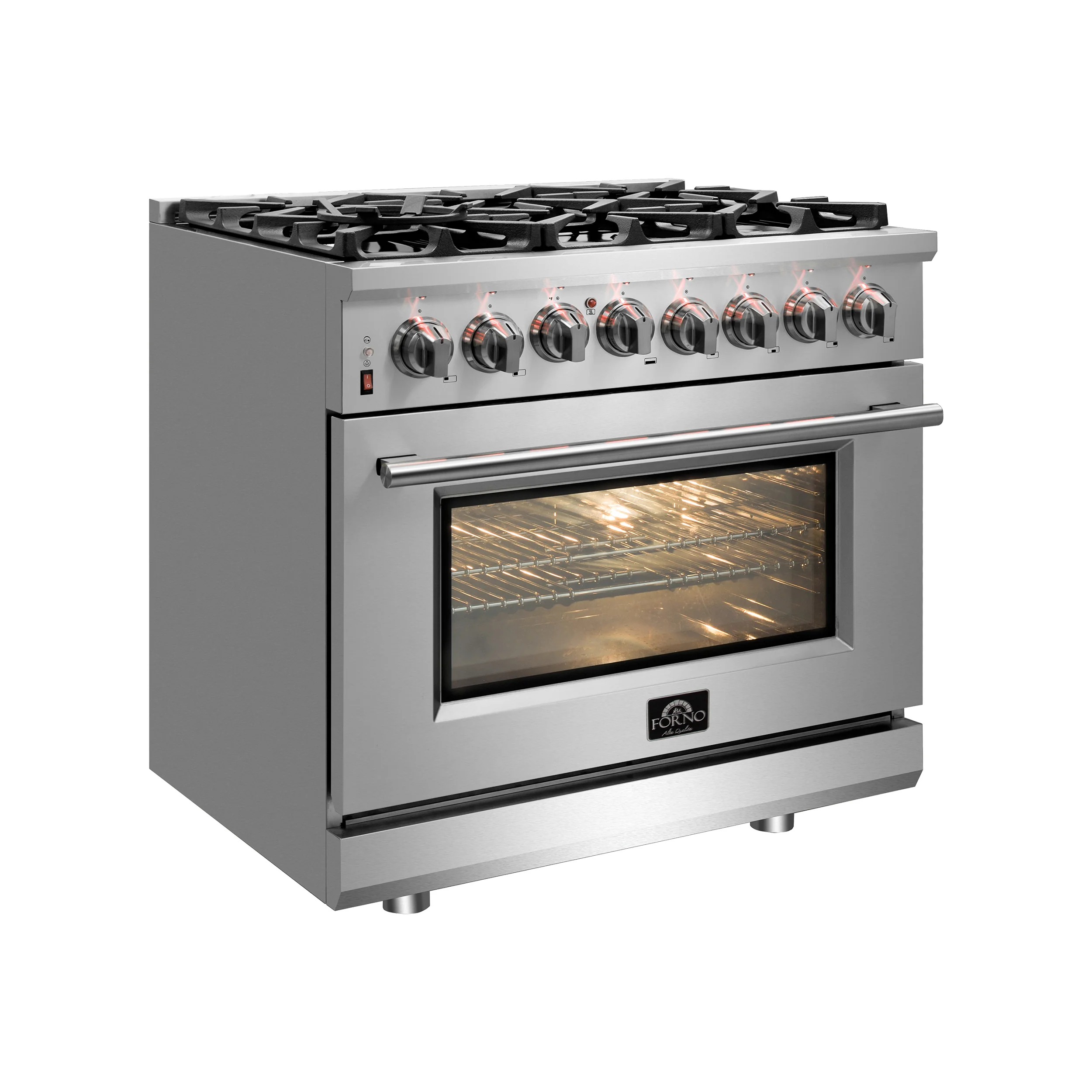 Forno Massimo 30-Inch Freestanding Dual Fuel Range, 4 Burners, Double Convection Ovens - Image 2