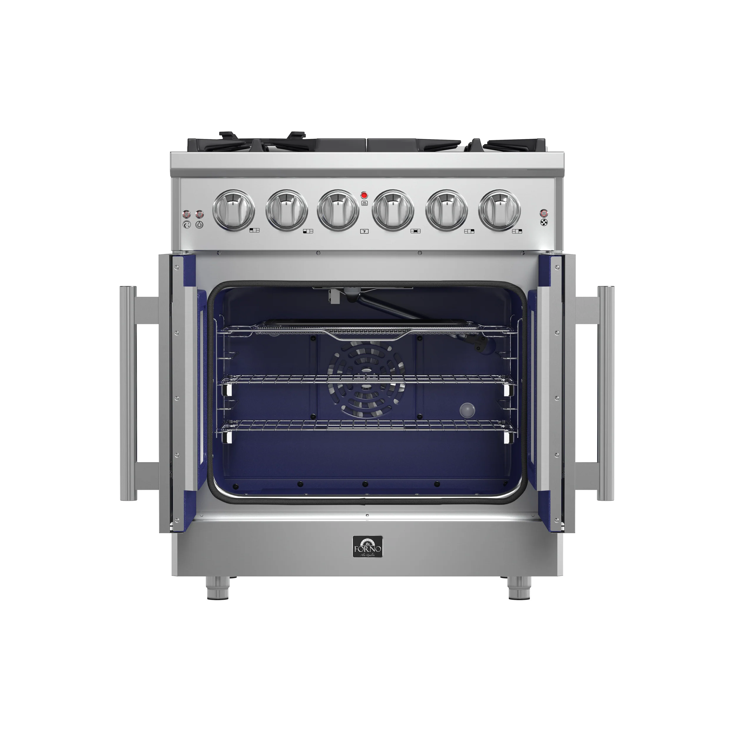 Forno Massimo 30-Inch Freestanding French Door Gas Range, 4 Burners, Convection Oven, Energy Efficient - Image 2