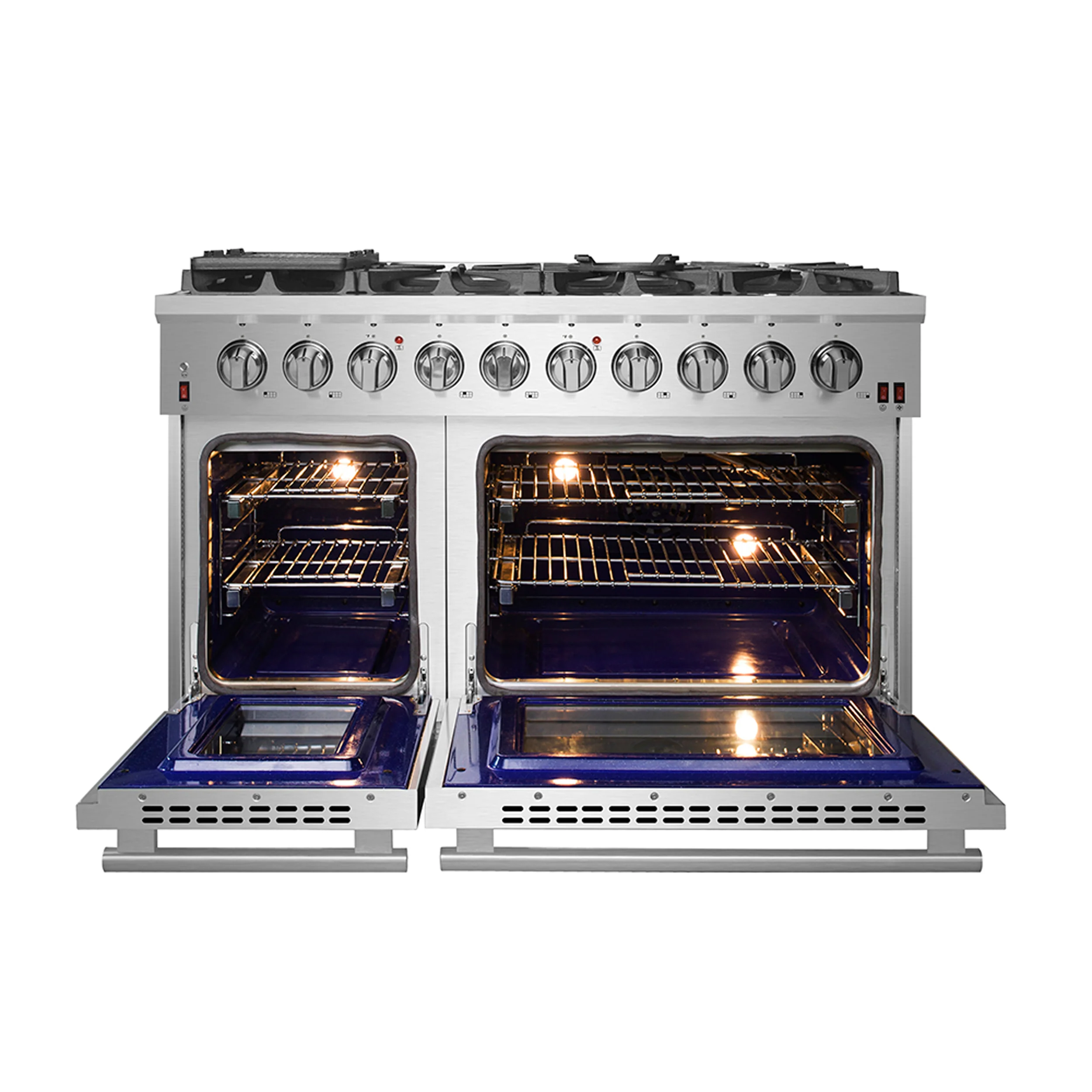 Forno Massimo 48-Inch Freestanding Gas Range, 8 Burners, True Convection Oven - Image 2