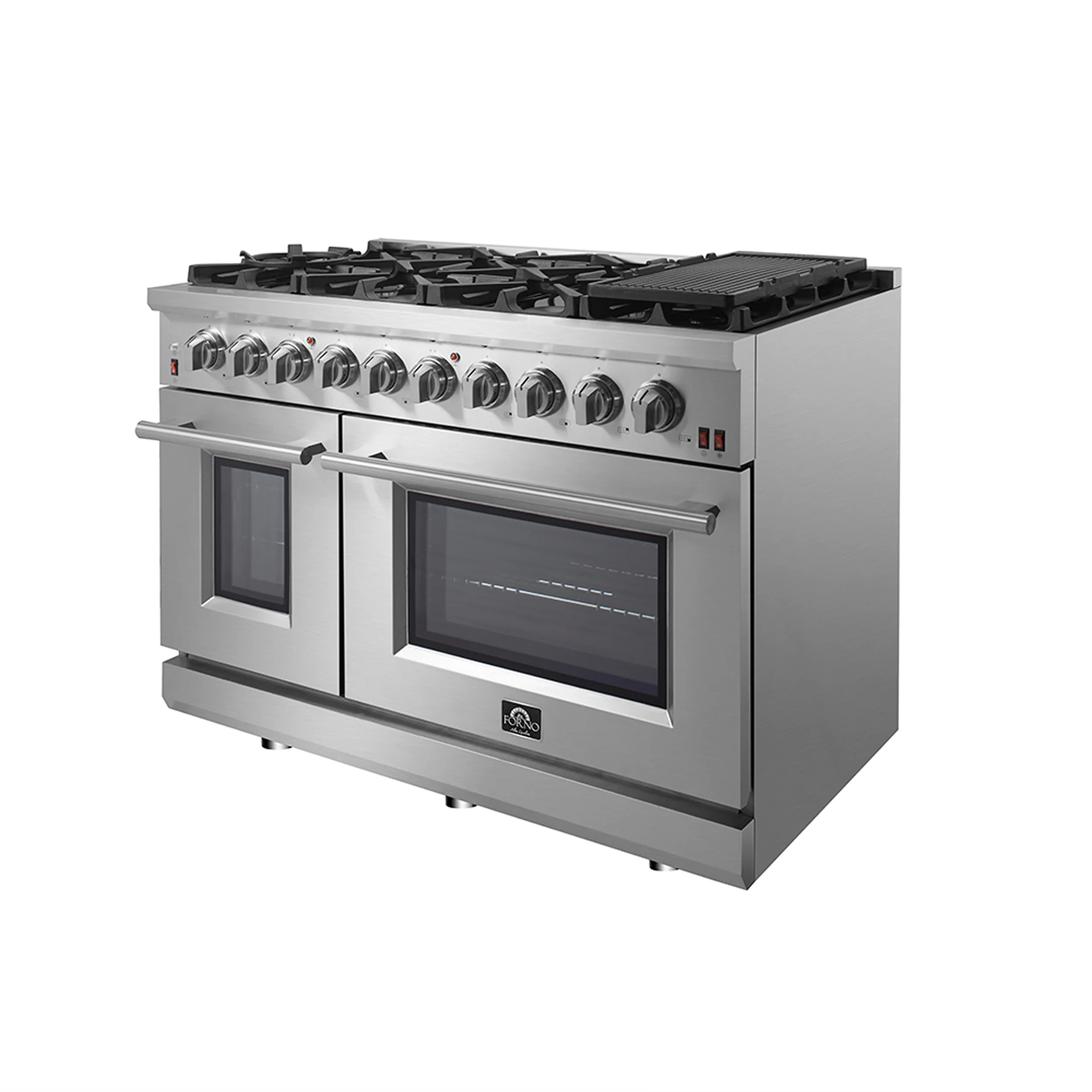 Forno Massimo 48-Inch Freestanding Gas Range, 8 Burners, True Convection Oven - Image 3