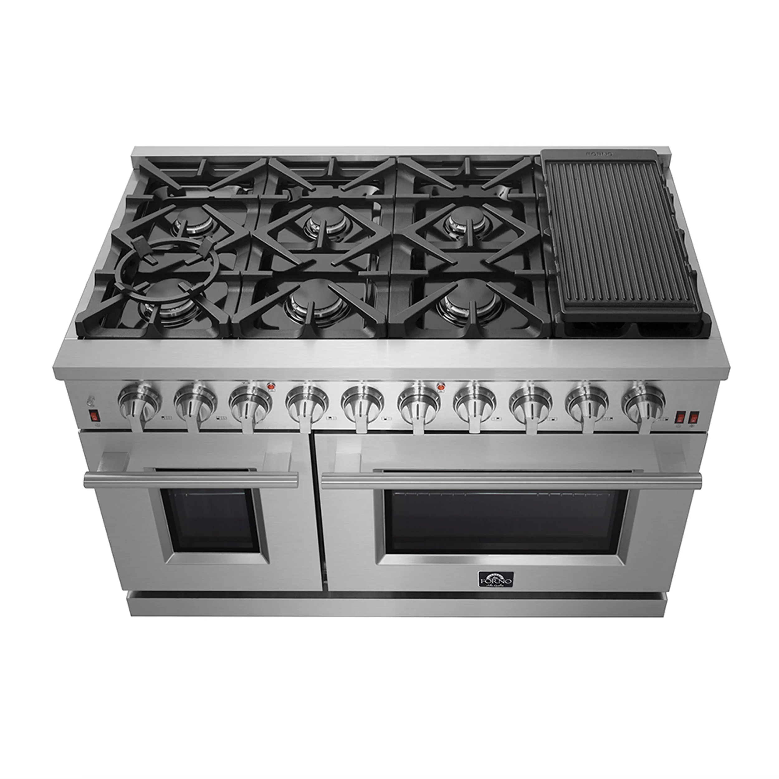 Forno Massimo 48-Inch Freestanding Gas Range, 8 Burners, True Convection Oven - Image 5