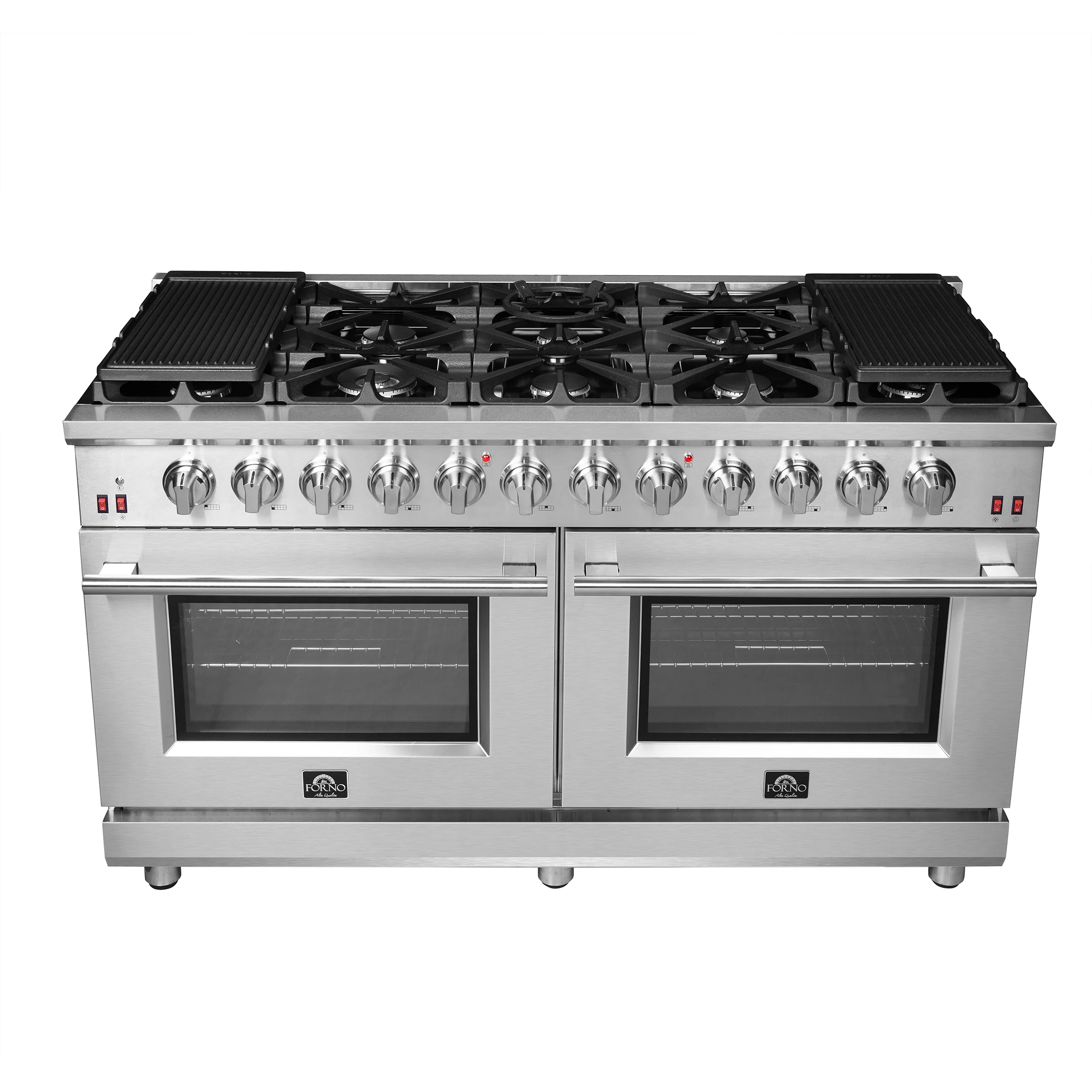 Forno Massimo 60-Inch Freestanding Gas Range, 10 Burners, True Convection Oven - Image 2