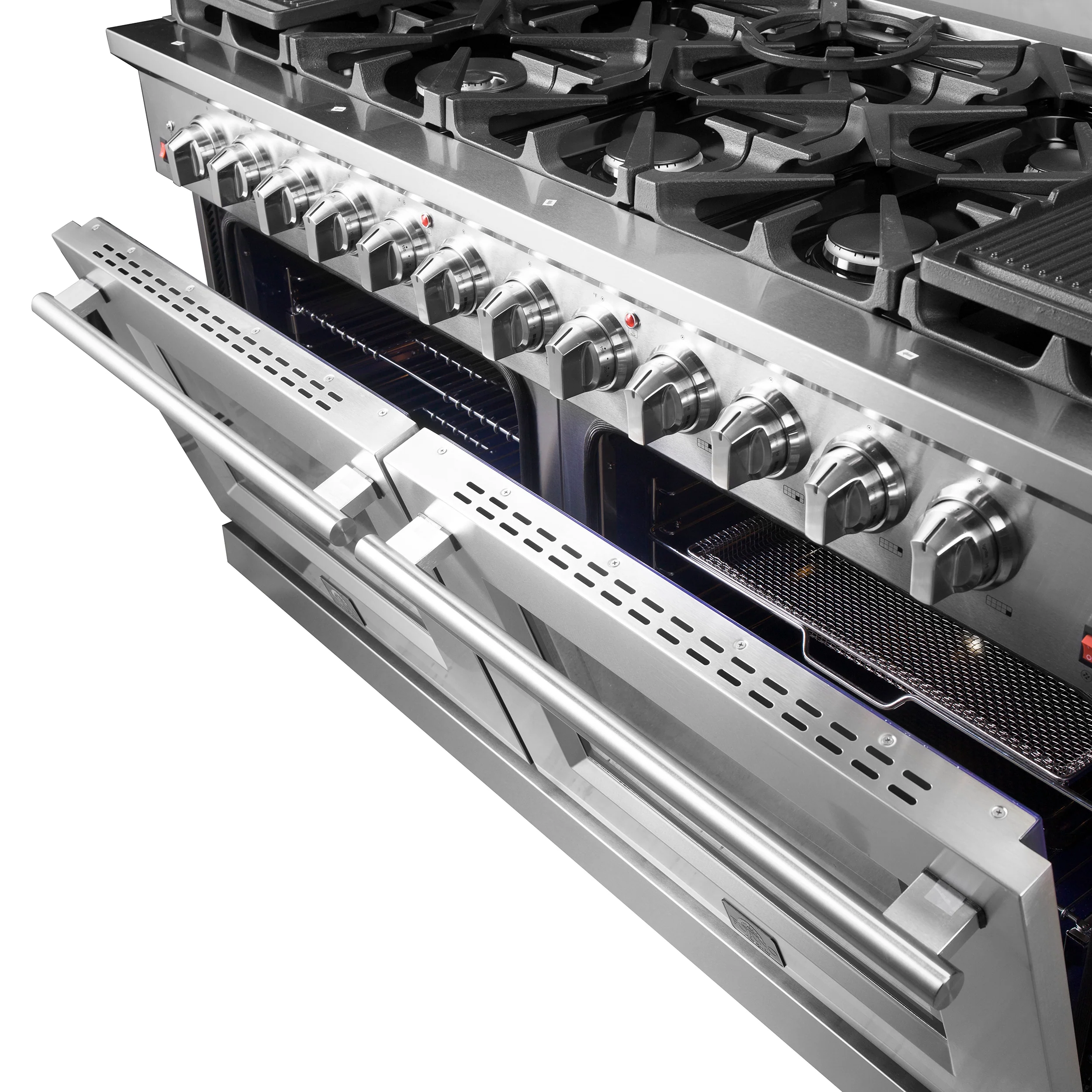 Forno Massimo 60-Inch Freestanding Gas Range, 10 Burners, True Convection Oven - Image 6