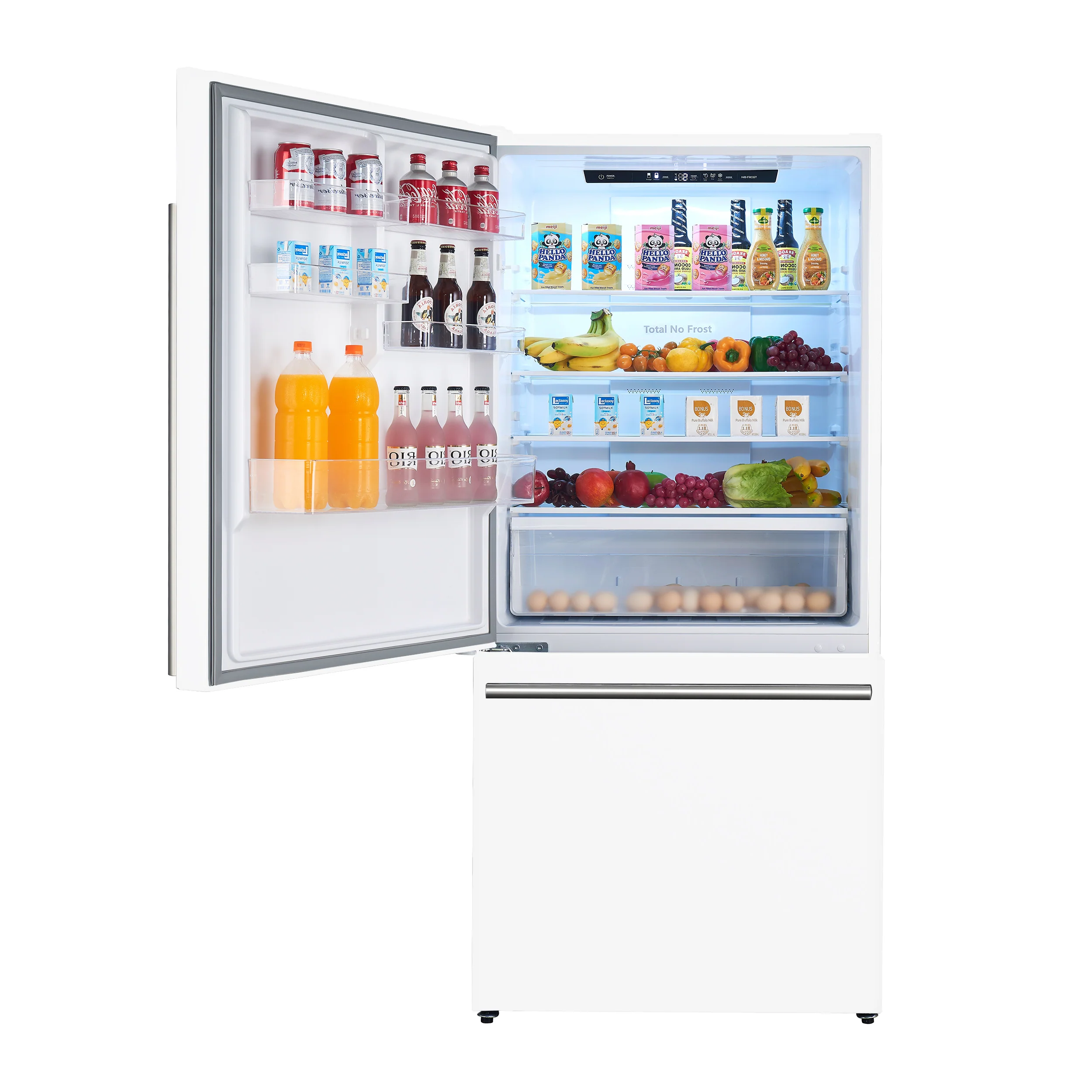 Forno Milano 2-Piece 62-Inch Freestanding Dual Bottom Freezer Refrigerator, White – 34.4 cu.ft, Touch Control, Ice Maker - Image 9