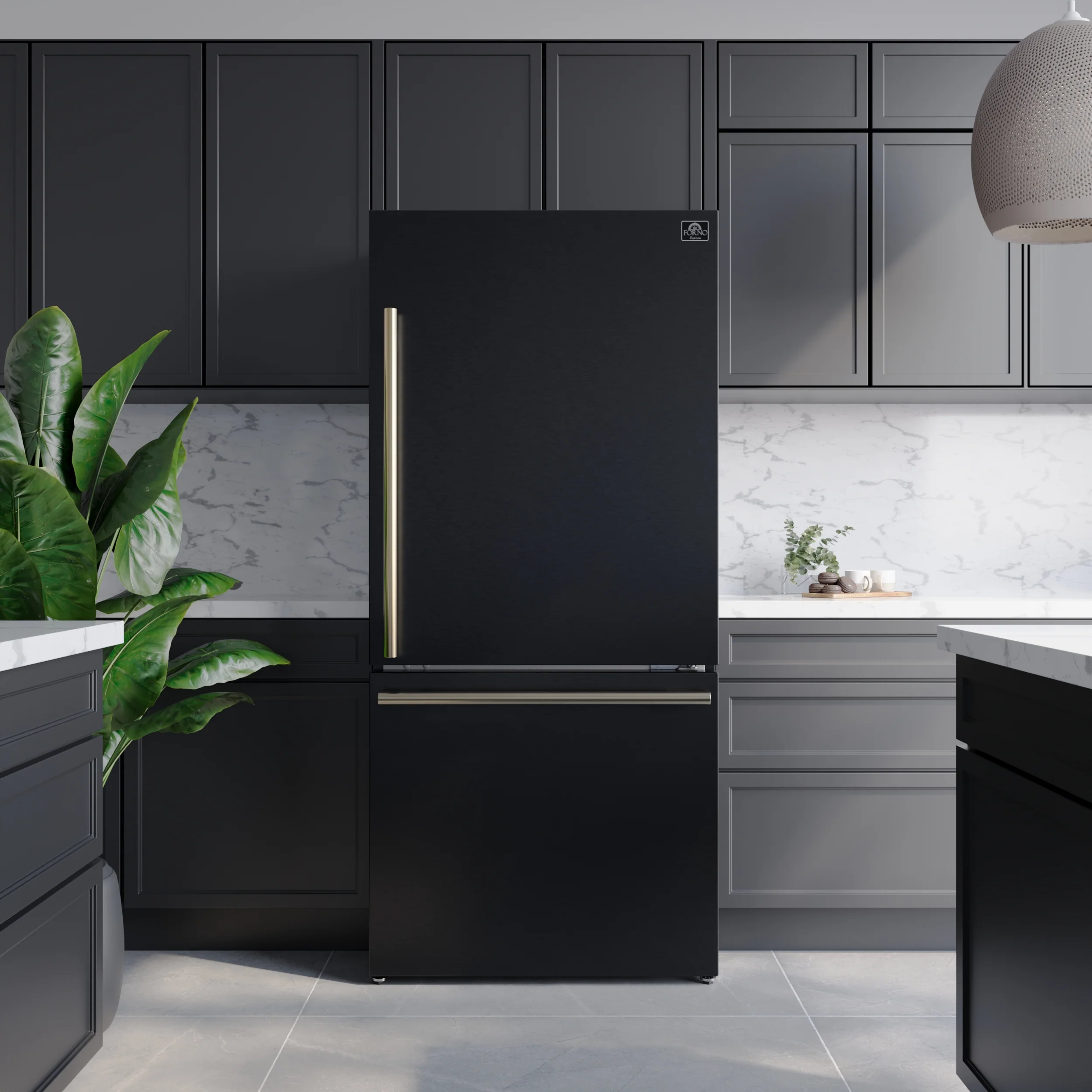 Forno Milano Espresso 31-Inch Bottom Freezer Refrigerator, Black, 17.2 cu.ft Capacity, Energy Efficient - Image 24