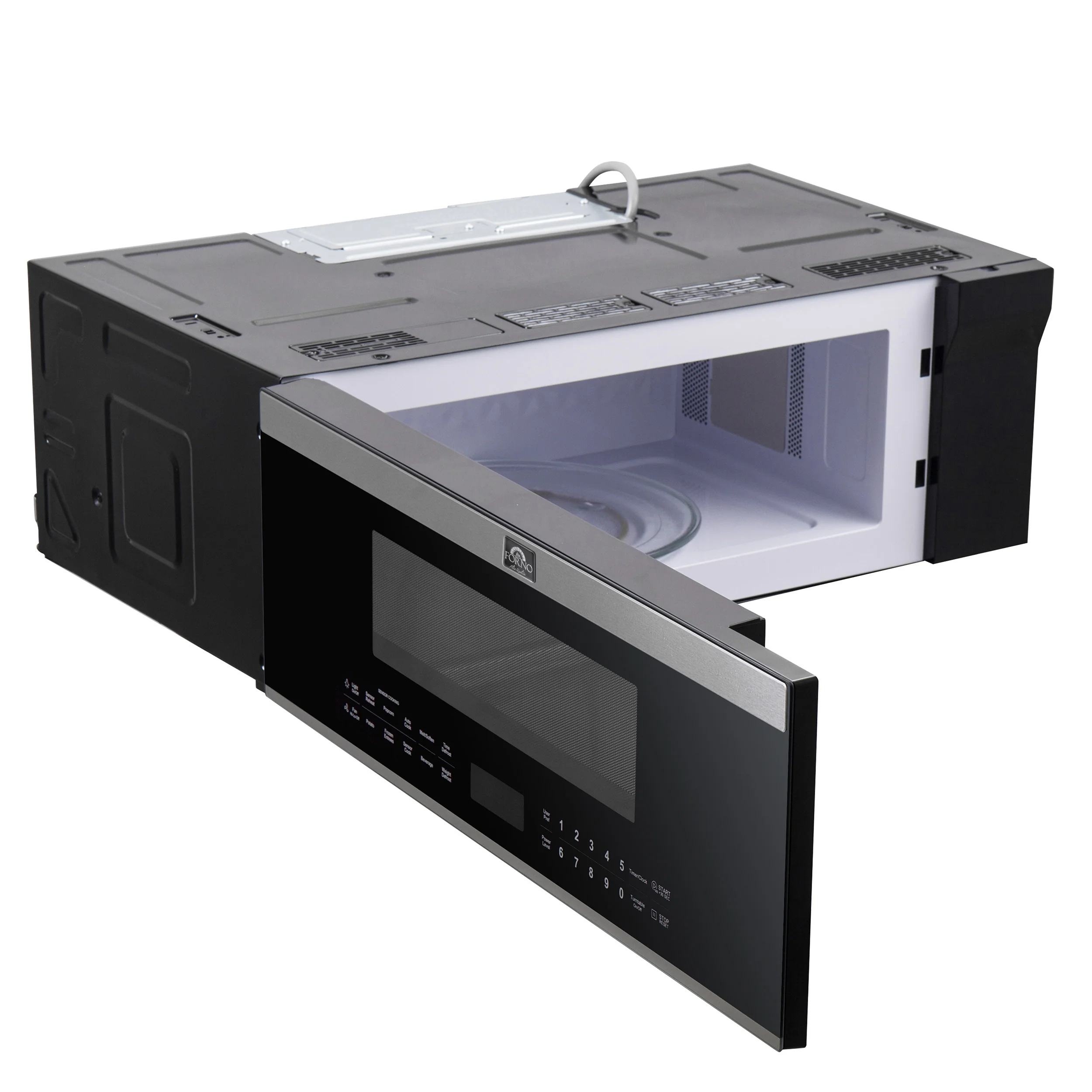 Forno Padula Over the Range Microwave, 30-Inch 1.2 cu.ft., Stainless Steel, 400 CFM, Sensor Cook - Image 9